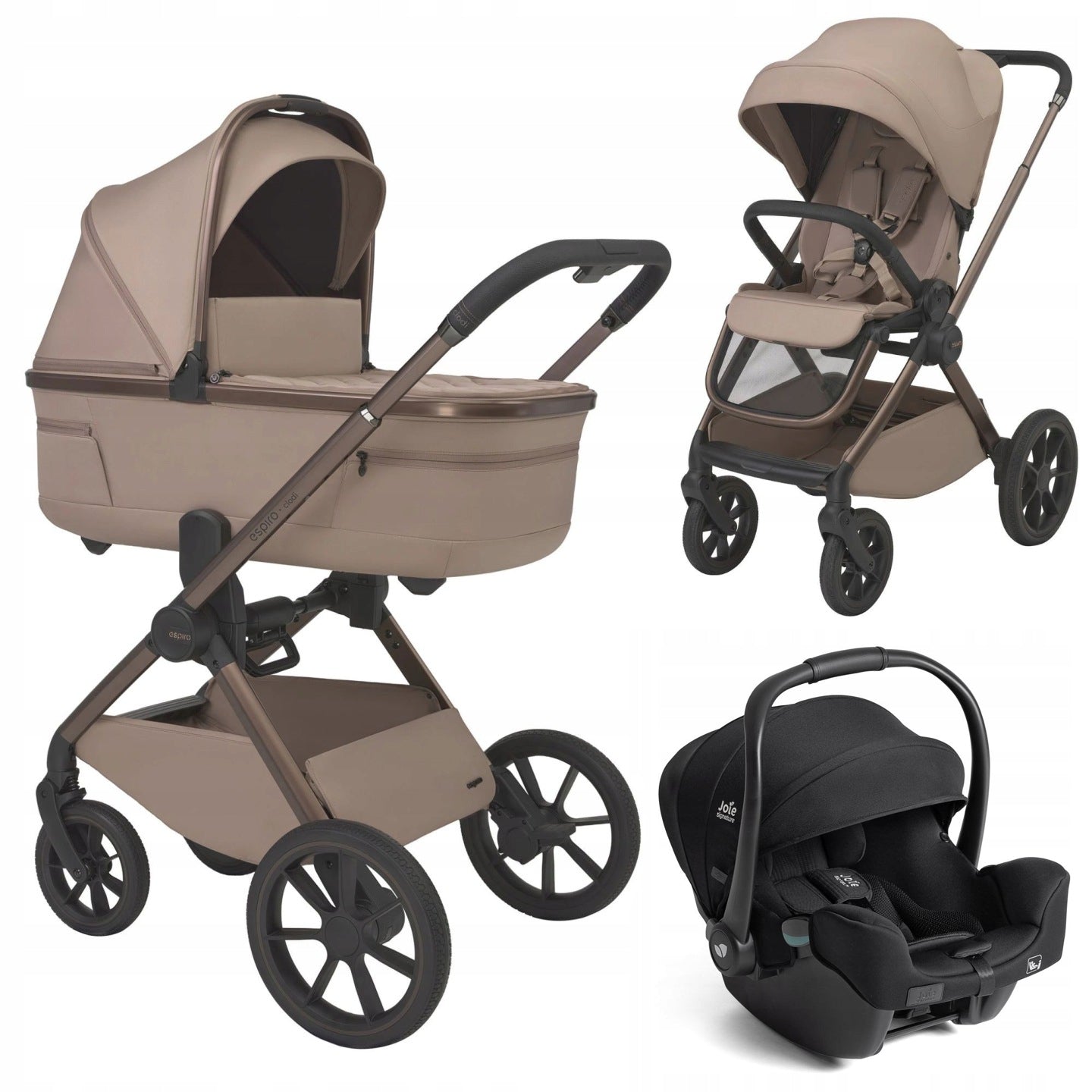 ESPIRO CLODI trolley 3in1 JOIE I-STARTER + ADAPTERS / 09 STYLISH BROWN