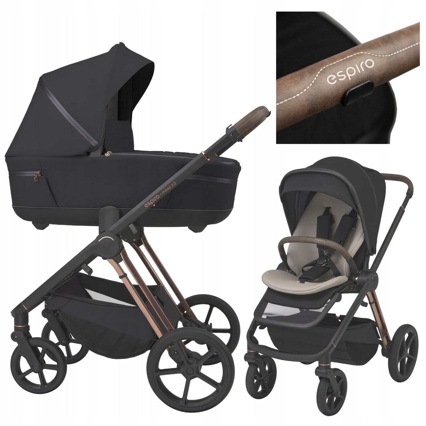 ESPIRO MILOO 2.0 TROLLEY 2in1 DIAMOND BLACK k. 310 MEGA SET XXL