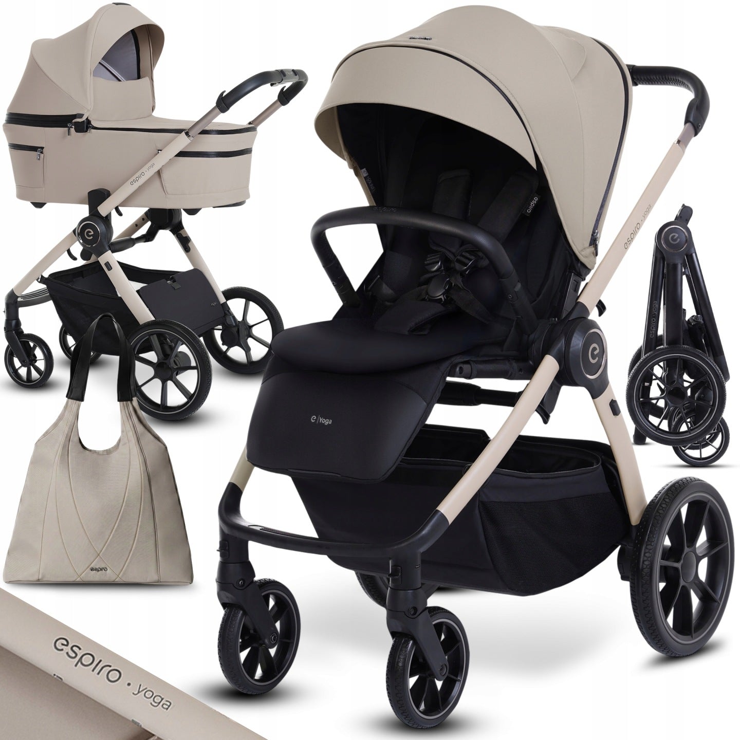 ESPIRO YOGA stroller 2in1 assana lotos 219 voice of nature MEGA SET XXL