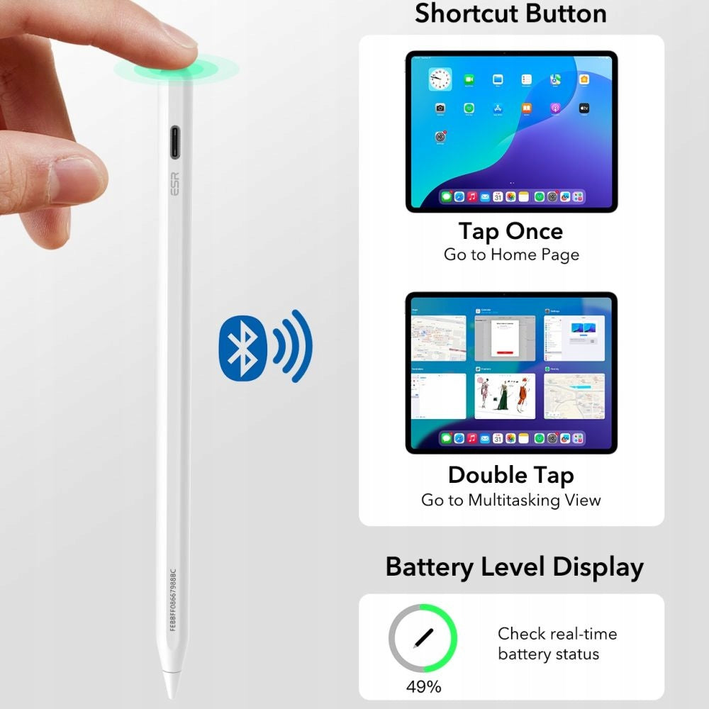 ESR GEO DIGITAL STYLUS PEN WHITE Fits model iPad