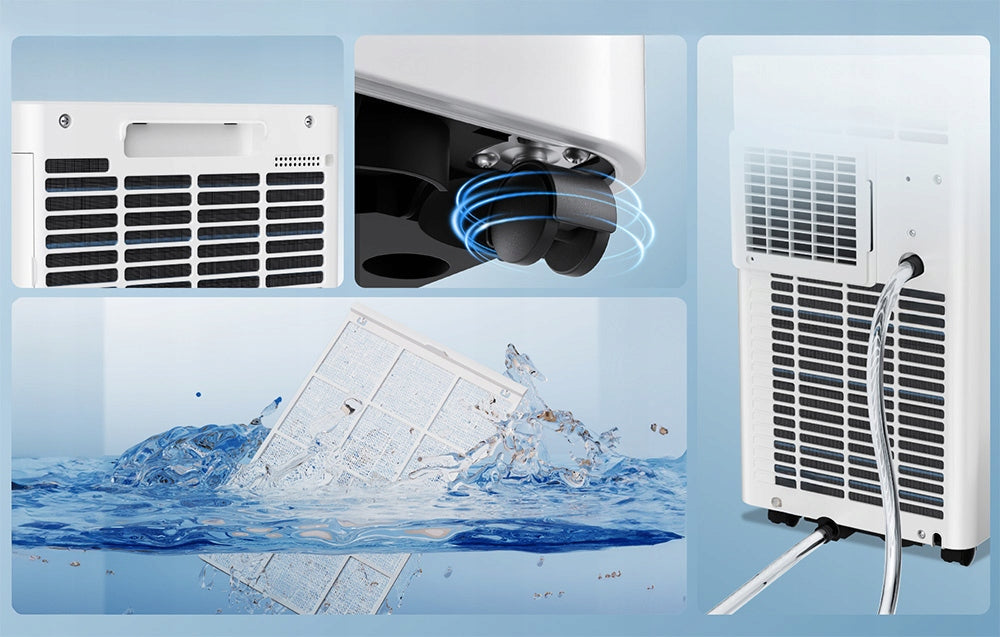 EUHOMY PAC003 Air Conditioner Portable 9000BTU 3in1 2,6kW LED Remote Control Dominant color white
