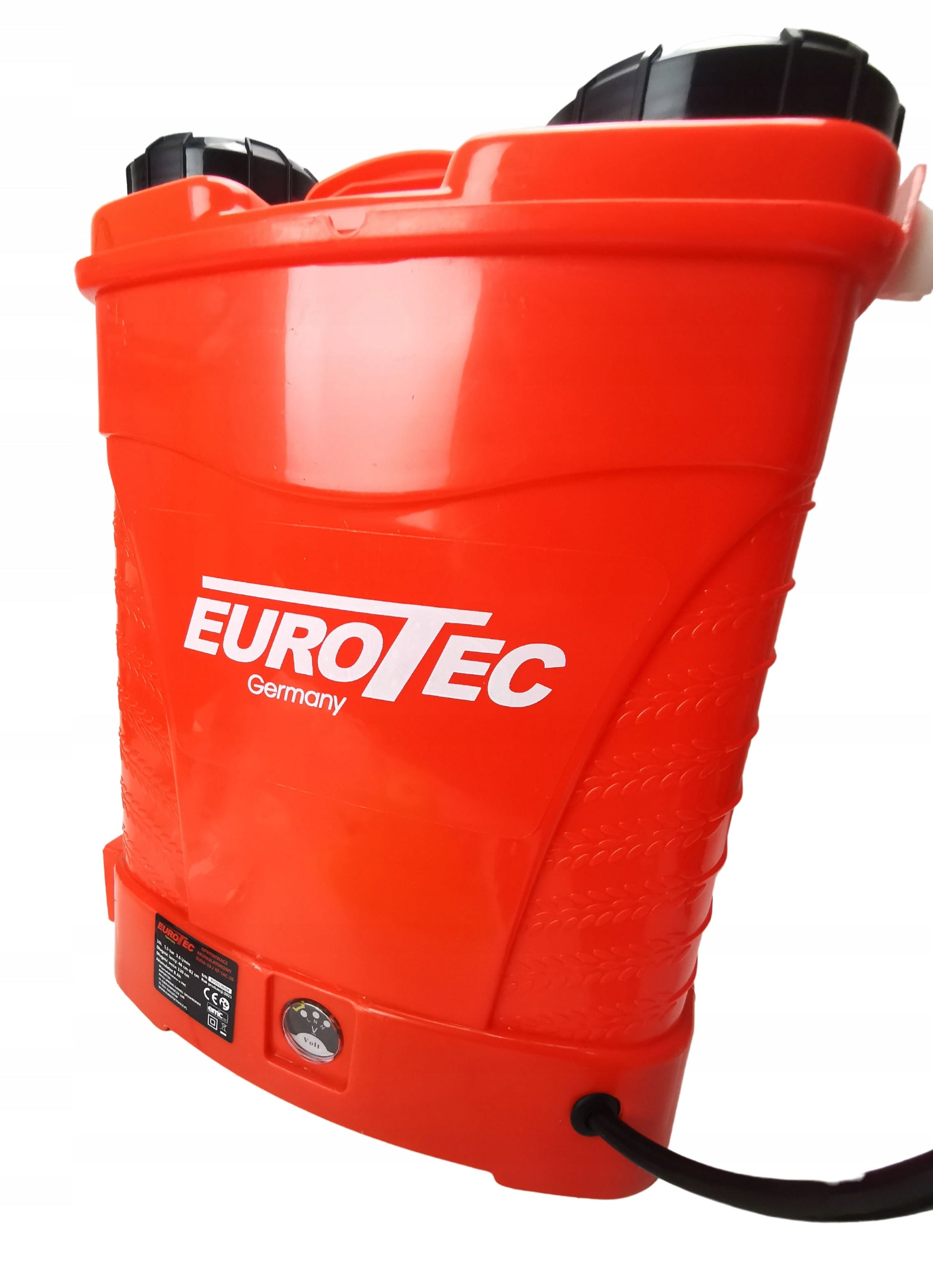 EUROTEC CORDLESS BACKPACK SPRAYER Power supply rechargeable battery