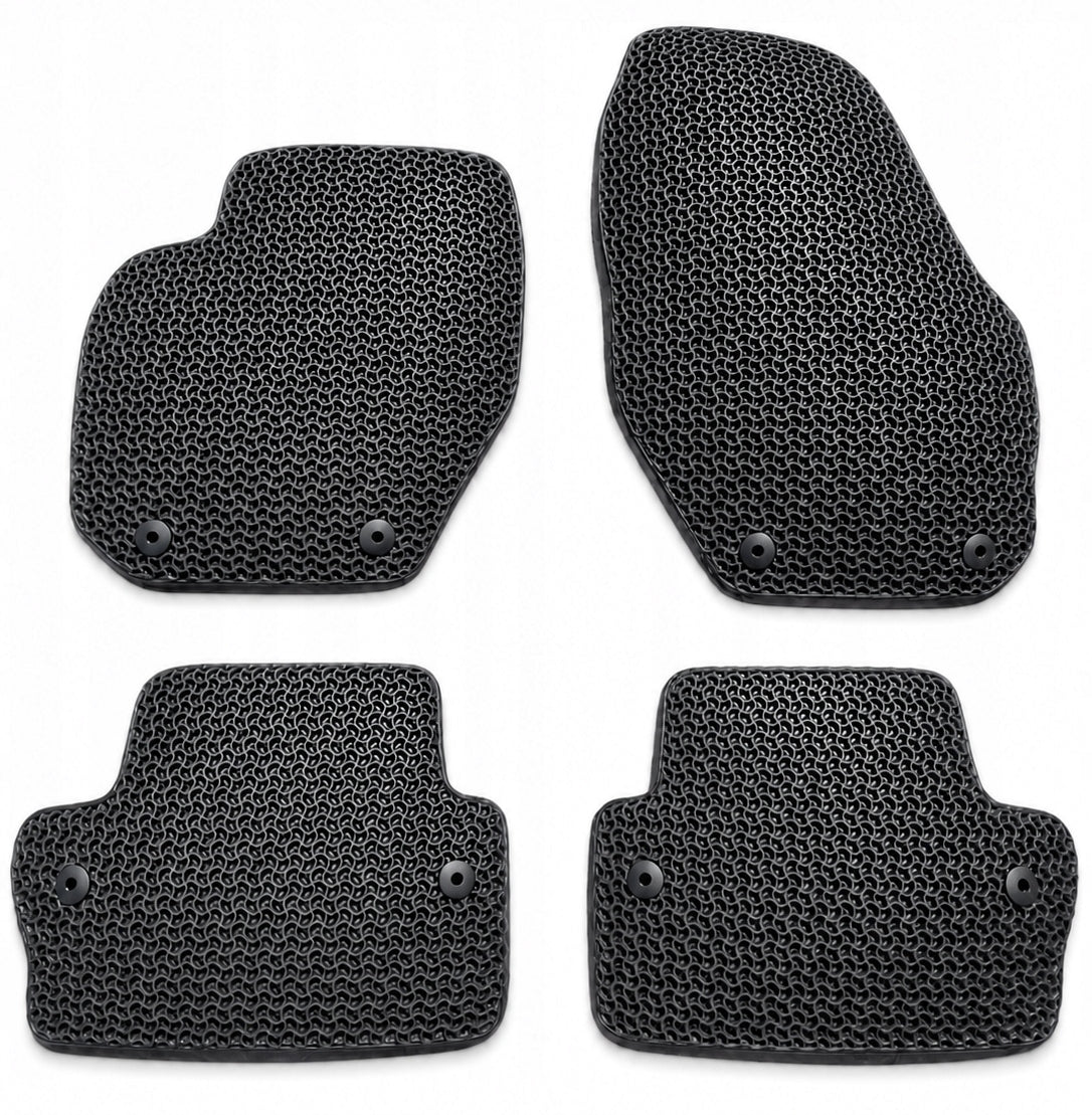 EVA Car Rugs – Thick, Black, Customized, WAVE PATTERN, Charm Leather Packaging status original