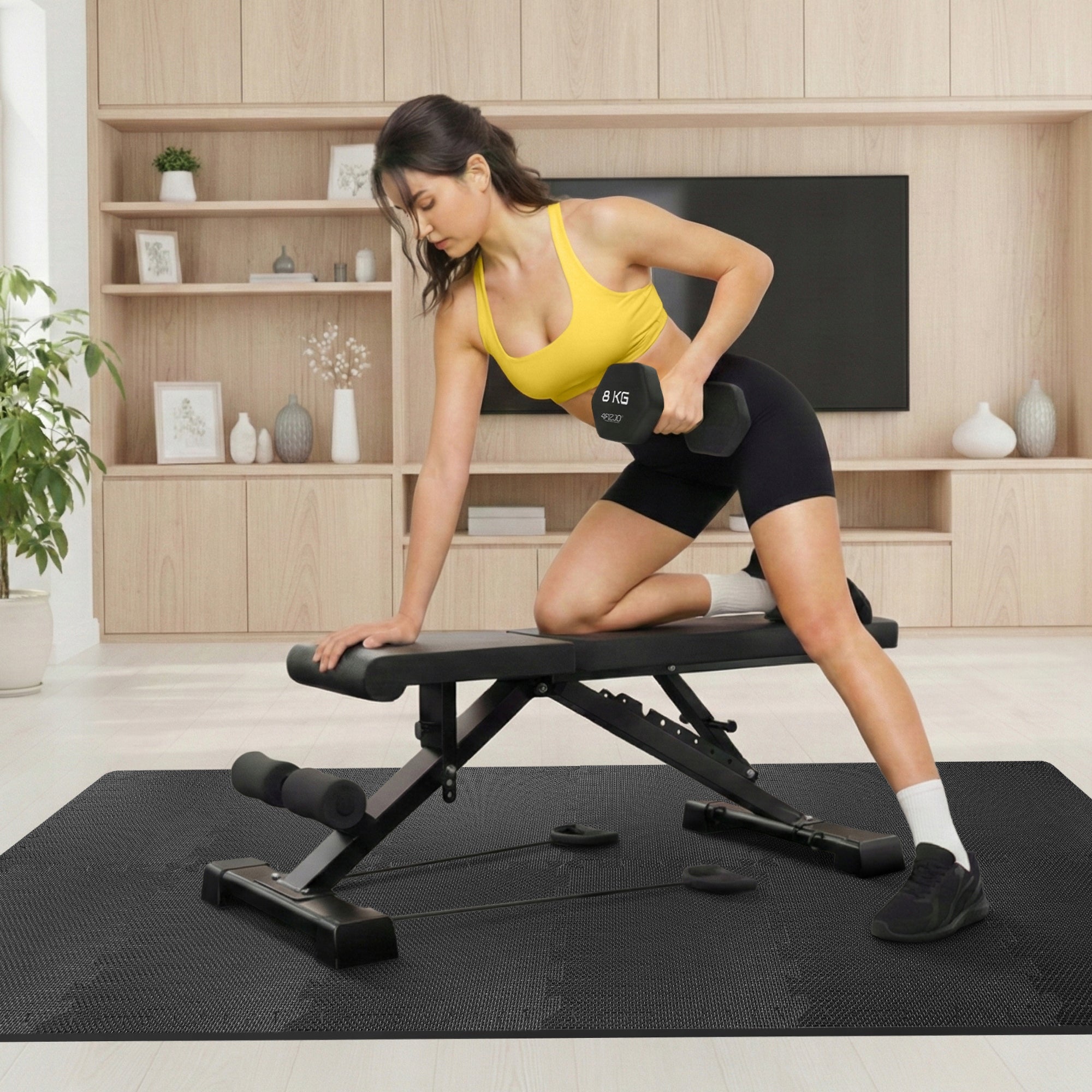 EVA PROTECTIVE GYM EQUIPMENT FOAM PUZZLE MAT 30 × 30 × 1 cm Manufacturer code Mata pod sprzęt 30 cm x 30 cm czarny