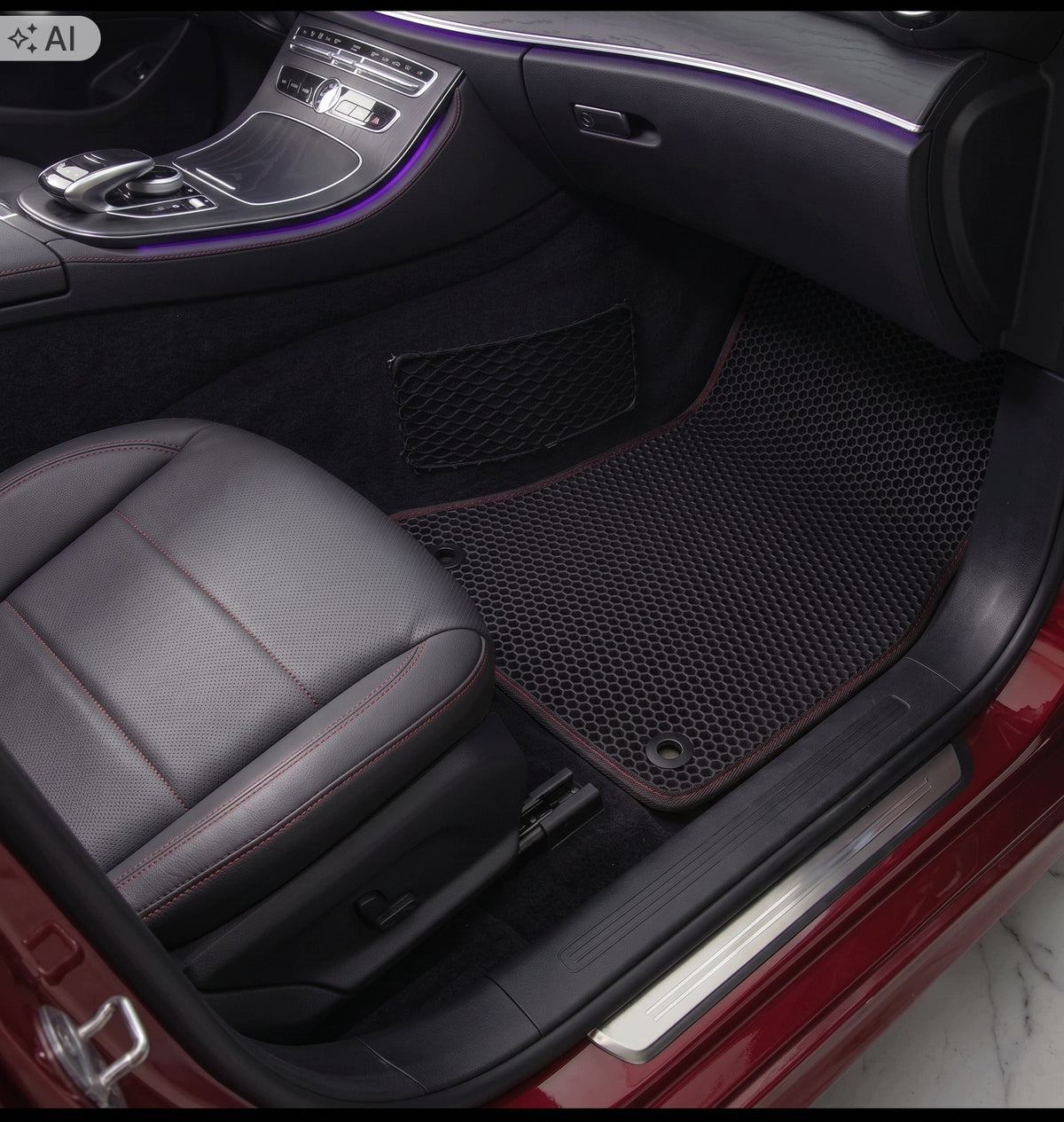 EVA Rugs Audi A4 B9 2015 – 2024 set Black honeycomb Manufacturer DGS Autodywan