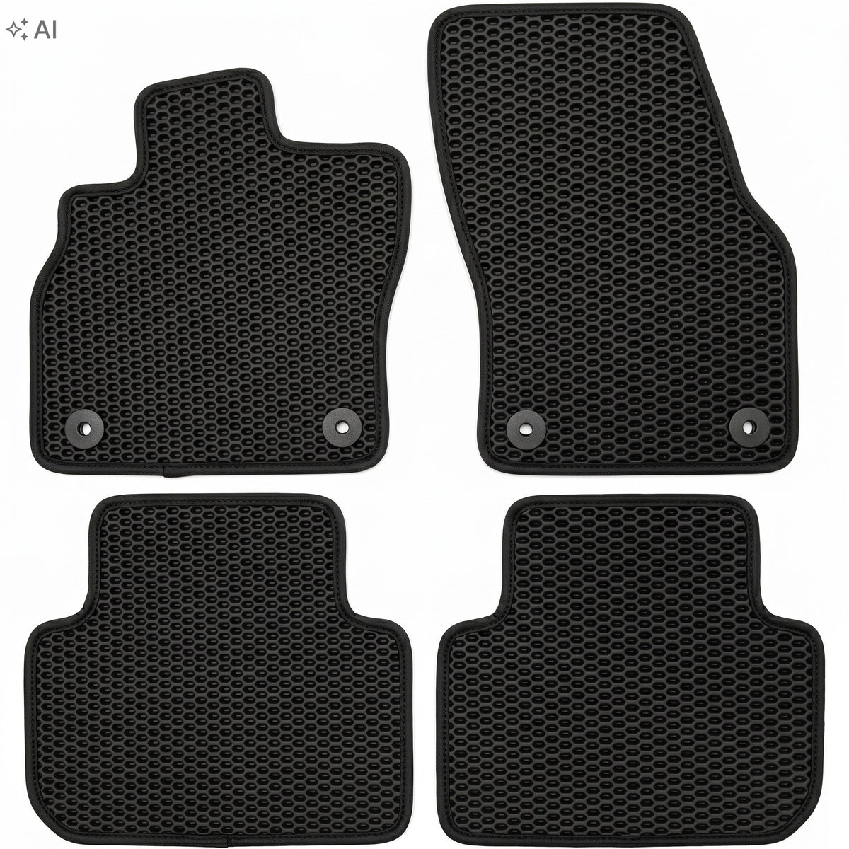 EVA Rugs Audi Q3 II 2018 – 2025 set Black honeycomb