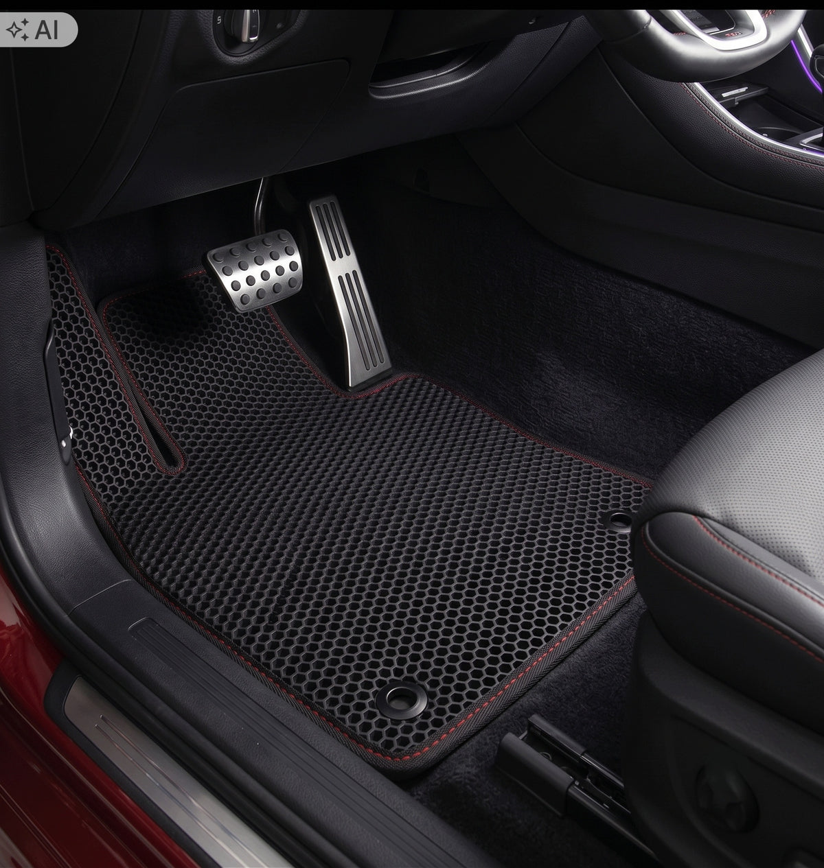 EVA Rugs Dodge Challenger III 2008-2023 honeycomb set black Manufacturer's catalog number WMDO010_EVA