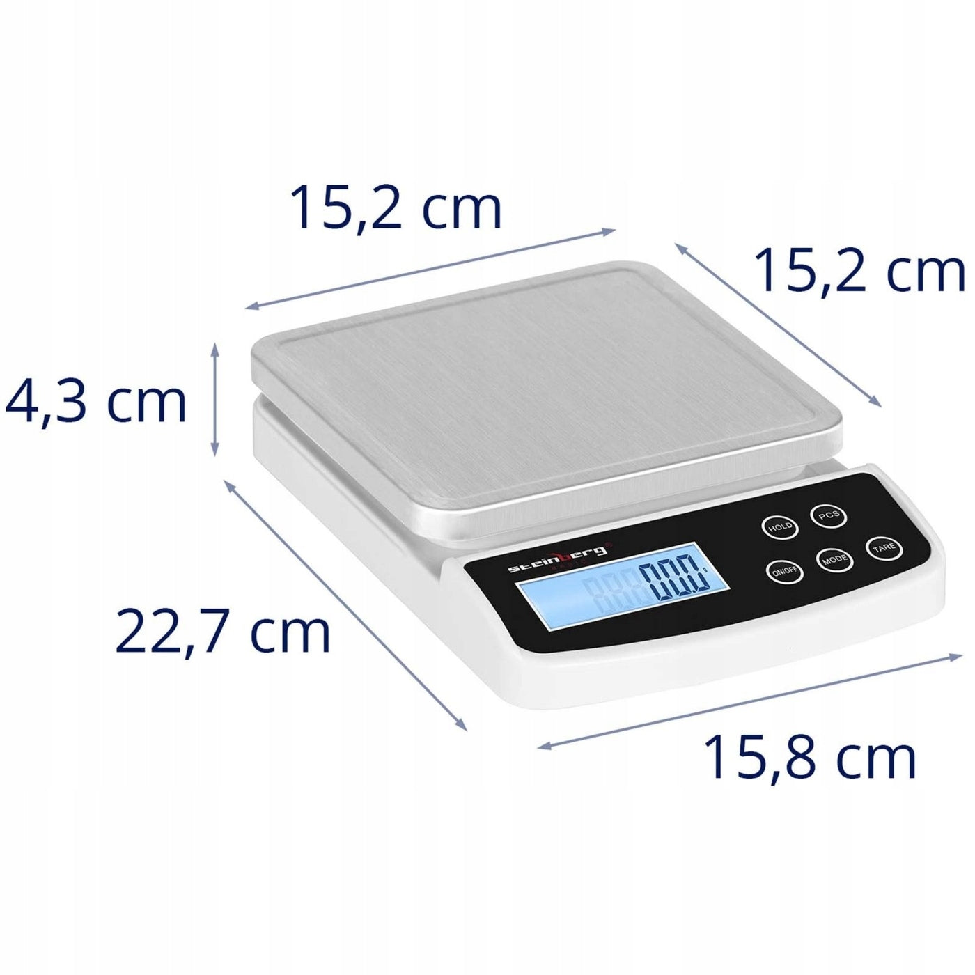 EXACT LETTER SCALE 0,1g STEINBERG Product weight with unit packaging 0.6 kg