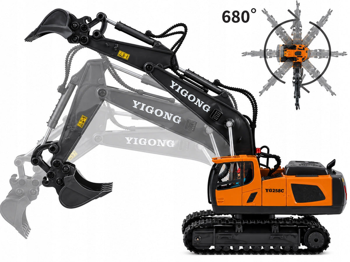 EXCAVATOR ON TRACKS REMOTE CONTROLLED ON REMOTE CONTROL SPYCH CAR BATTERY Brand Ramiz