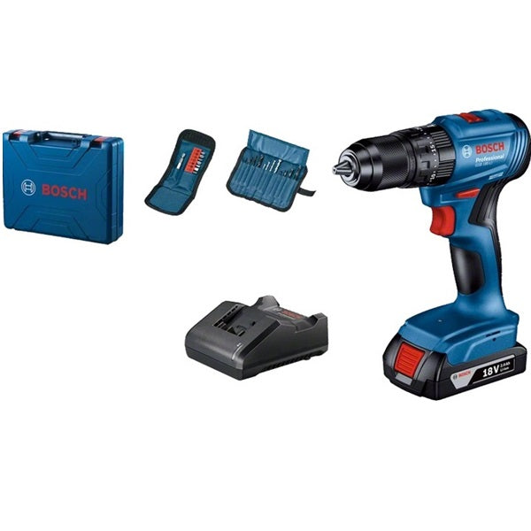 EXCLUSIVE - Bosch Professional GSB 185-Li Drill +2Ah +23bits 06019K3102 Packaging status original