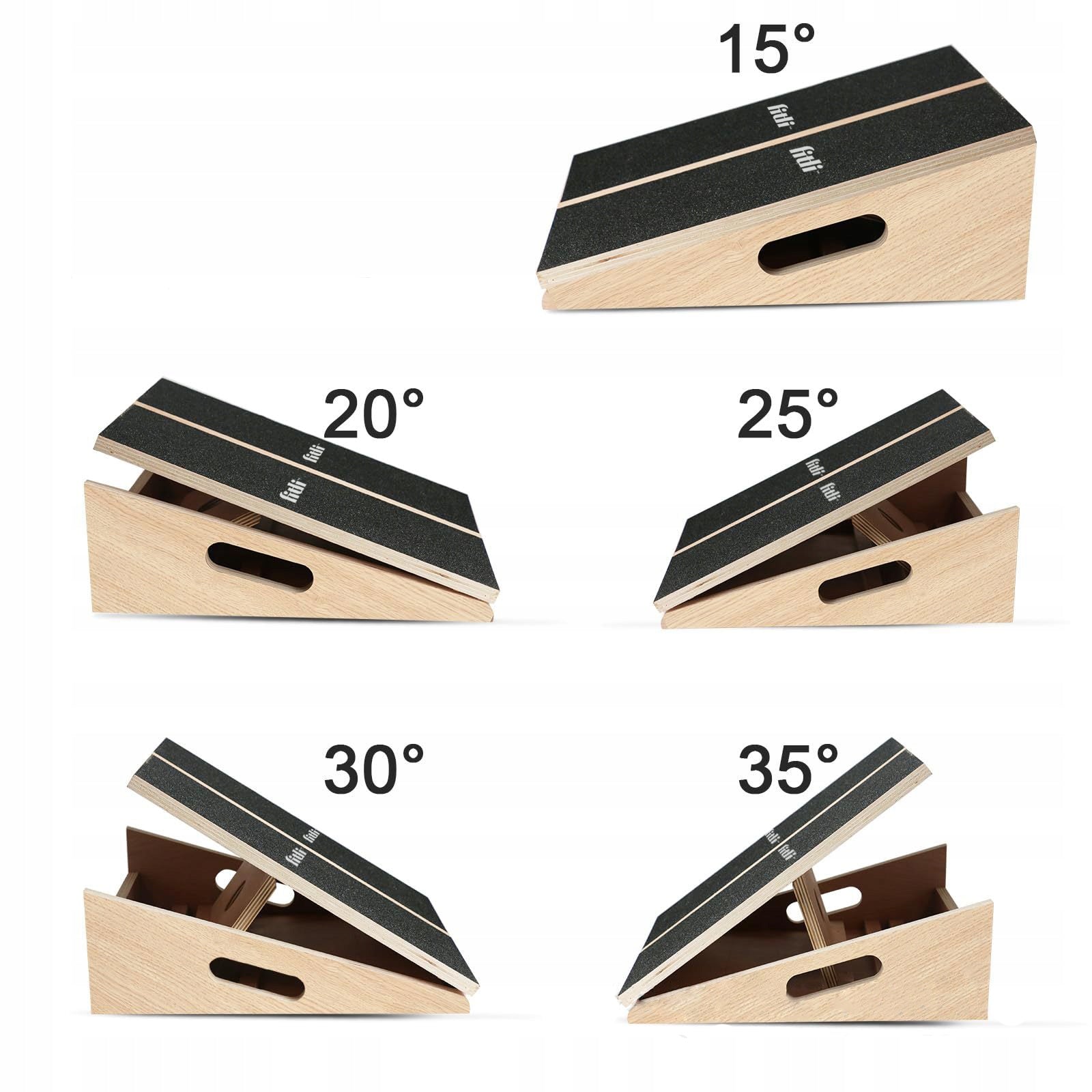 EXERCISE BOARD Calf Platform WOODEN Adjustable SLANT BOARD Brand Fitli