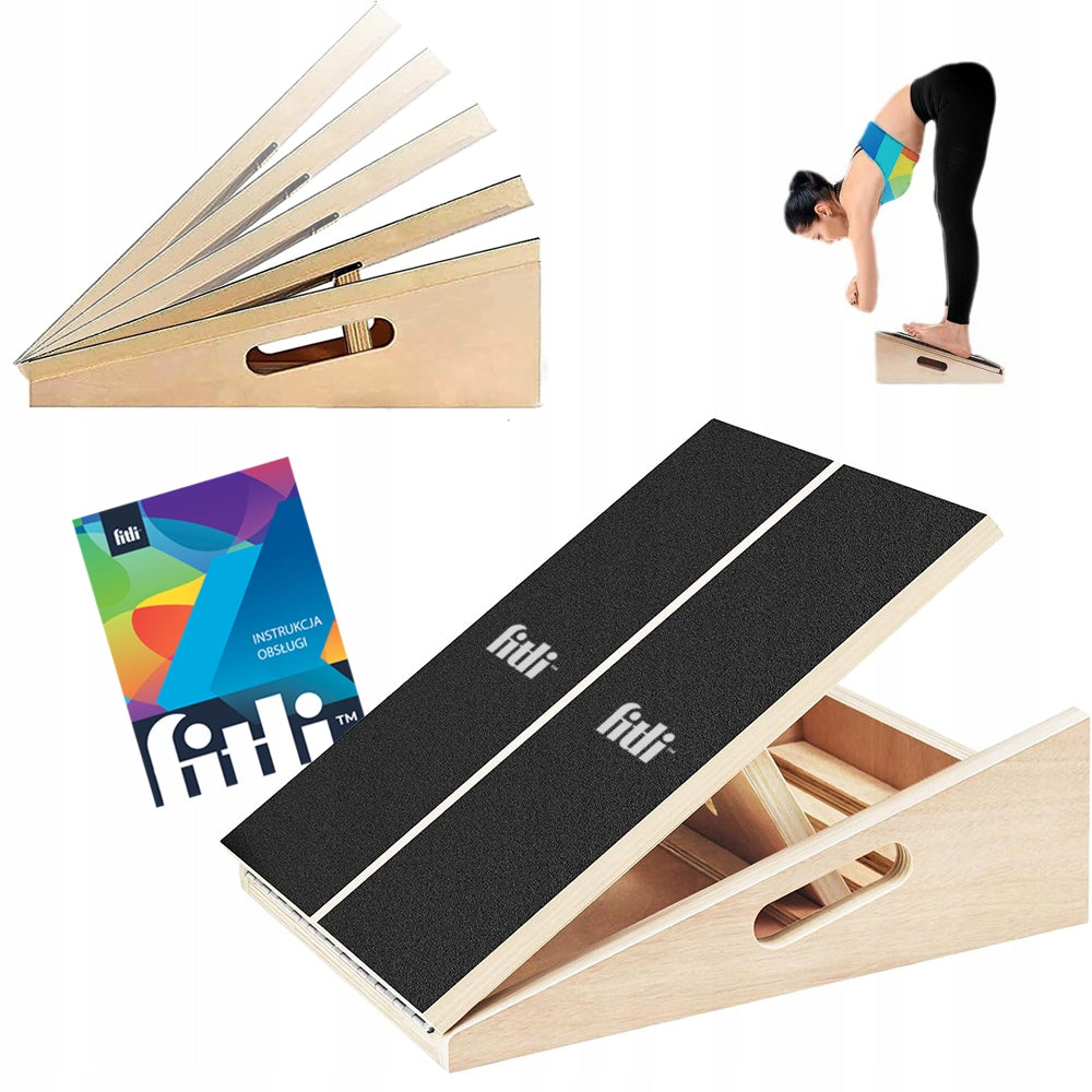 EXERCISE BOARD Calf Platform WOODEN Adjustable SLANT BOARD