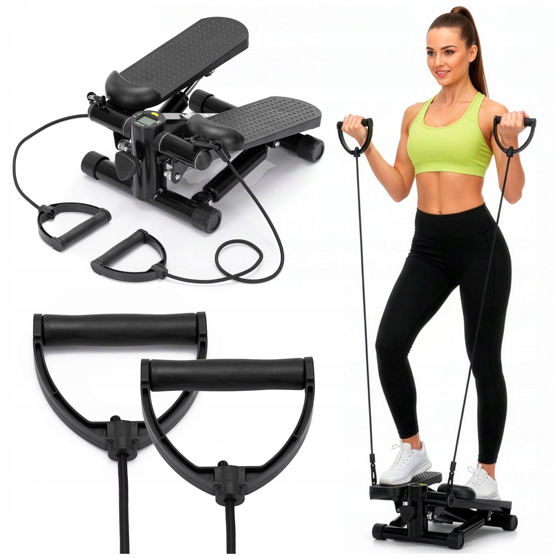 EXERCISE STEPPER WITH FITNESS LINKS STEP STEPER STRAIGHT WITH LCD COUNTER