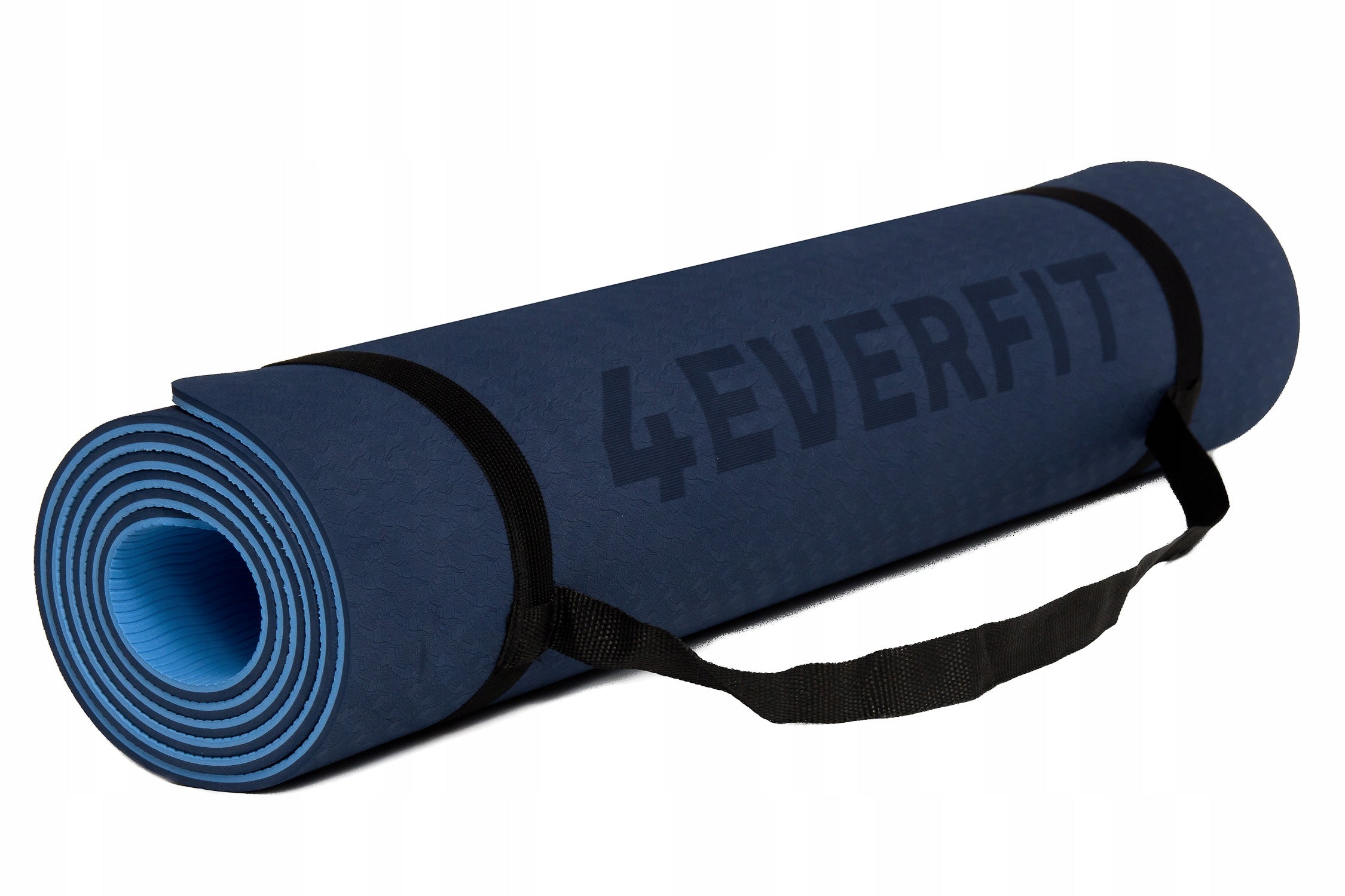 EXERCISE YOGA MAT GYMNASTIC TPE NON-SLIP PILATES COVER Color blue