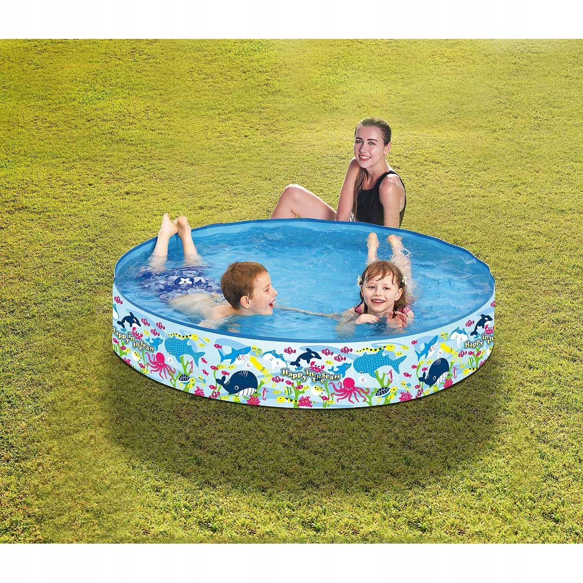 EXPANSION POOL FOR CHILDREN PADDLING POOL JILONG SEA ANIMALS 120CM DIAMETER Brand Jilong