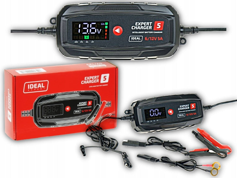 EXPERT CHARGER 5 - Intelligent rectifier 6/12V 5A WET GEL AGM EFB LiFePO4