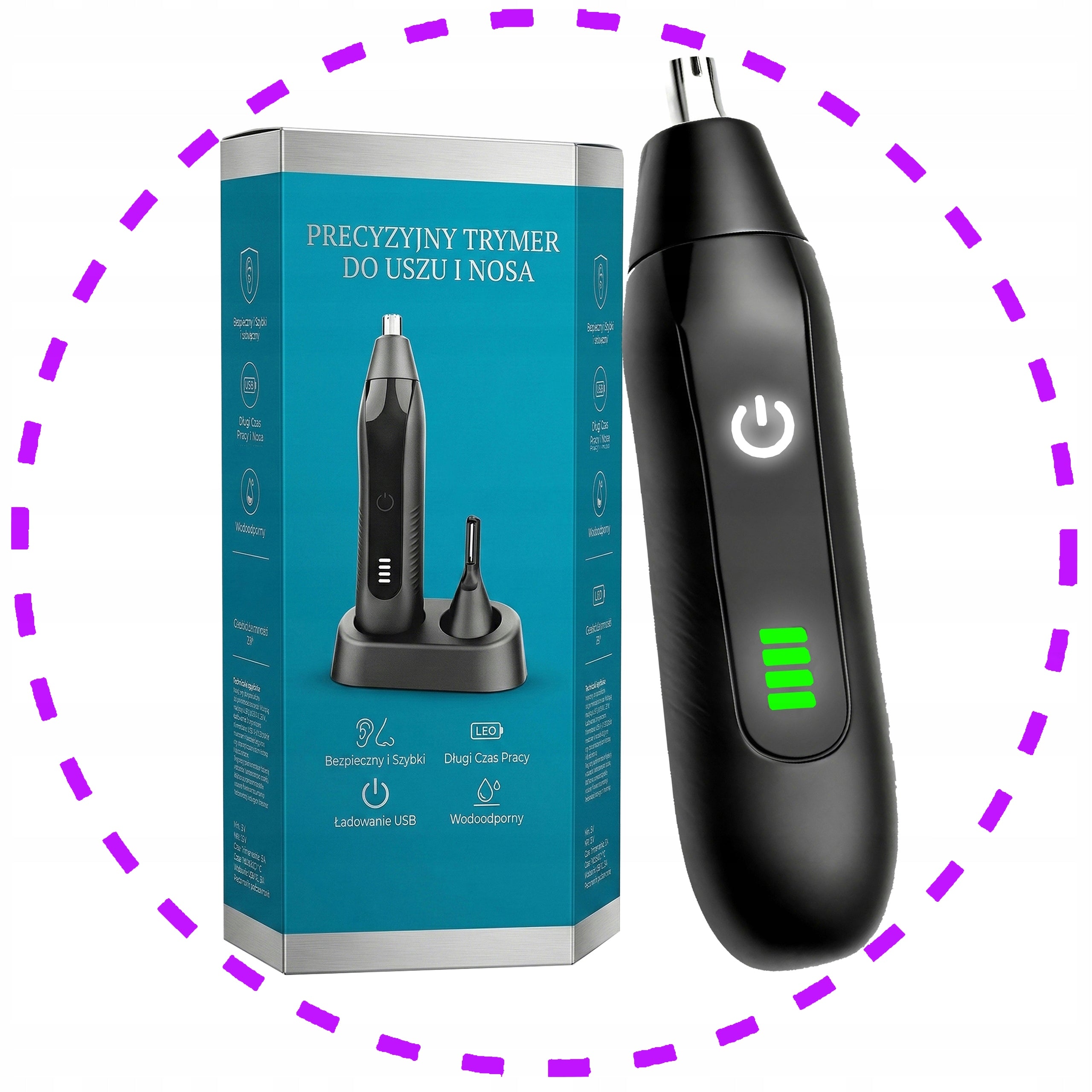 EYEBROW NOSE TRIMMER RAZOR BEARD HAIR SHAVER RECHARGEABLE PRO