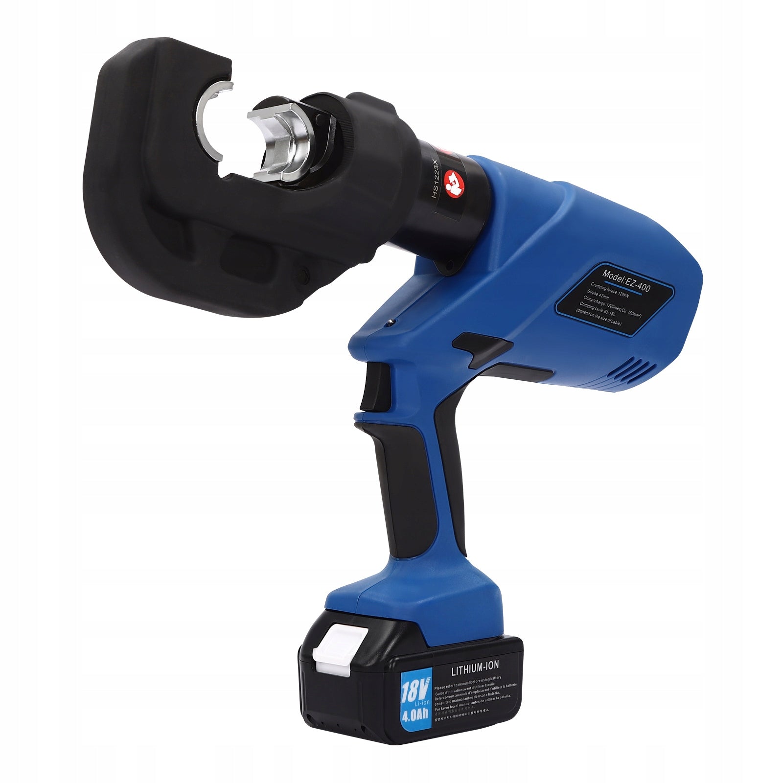 EZ-400 RECHARGEABLE HYDRAULIC CRIMPING PLIER BATTERY POWERED CRIMPING TOOL Manufacturer code 760585