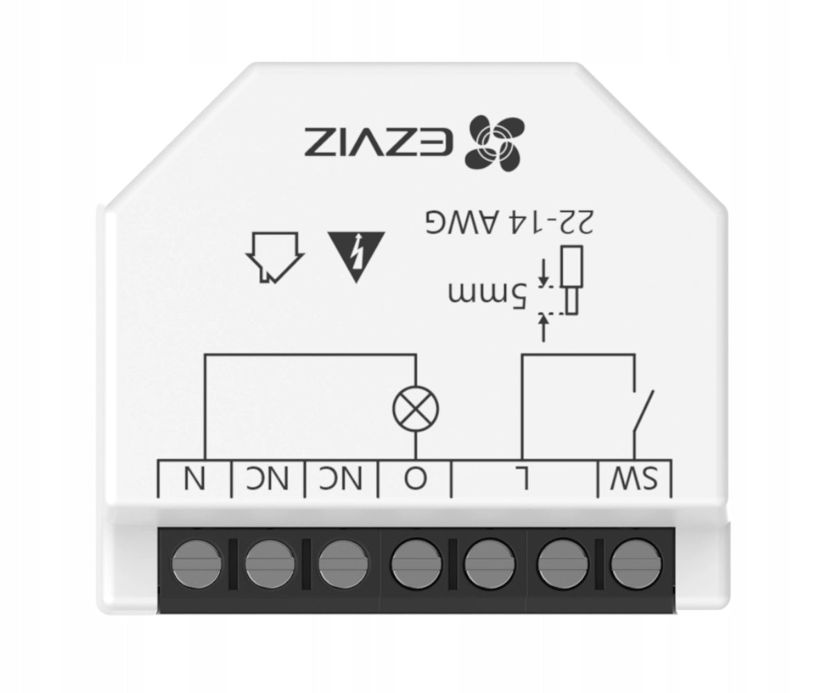 EZVIZ T35W Single Channel Wi-Fi Relay Remote Operation Matter Brand Ezviz
