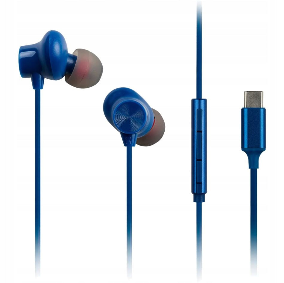 Earbuds Panasonic USB-C blue with microphone 1,20 m