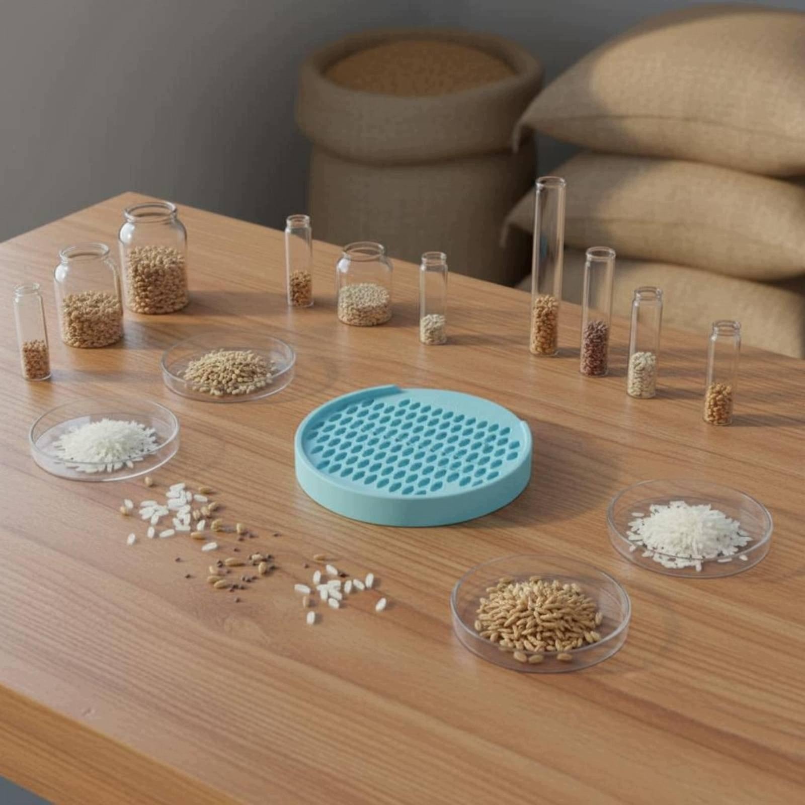 Easy to Clean Manual Grain Grinder Sturdy Plastic Rice Husk Packaging status original