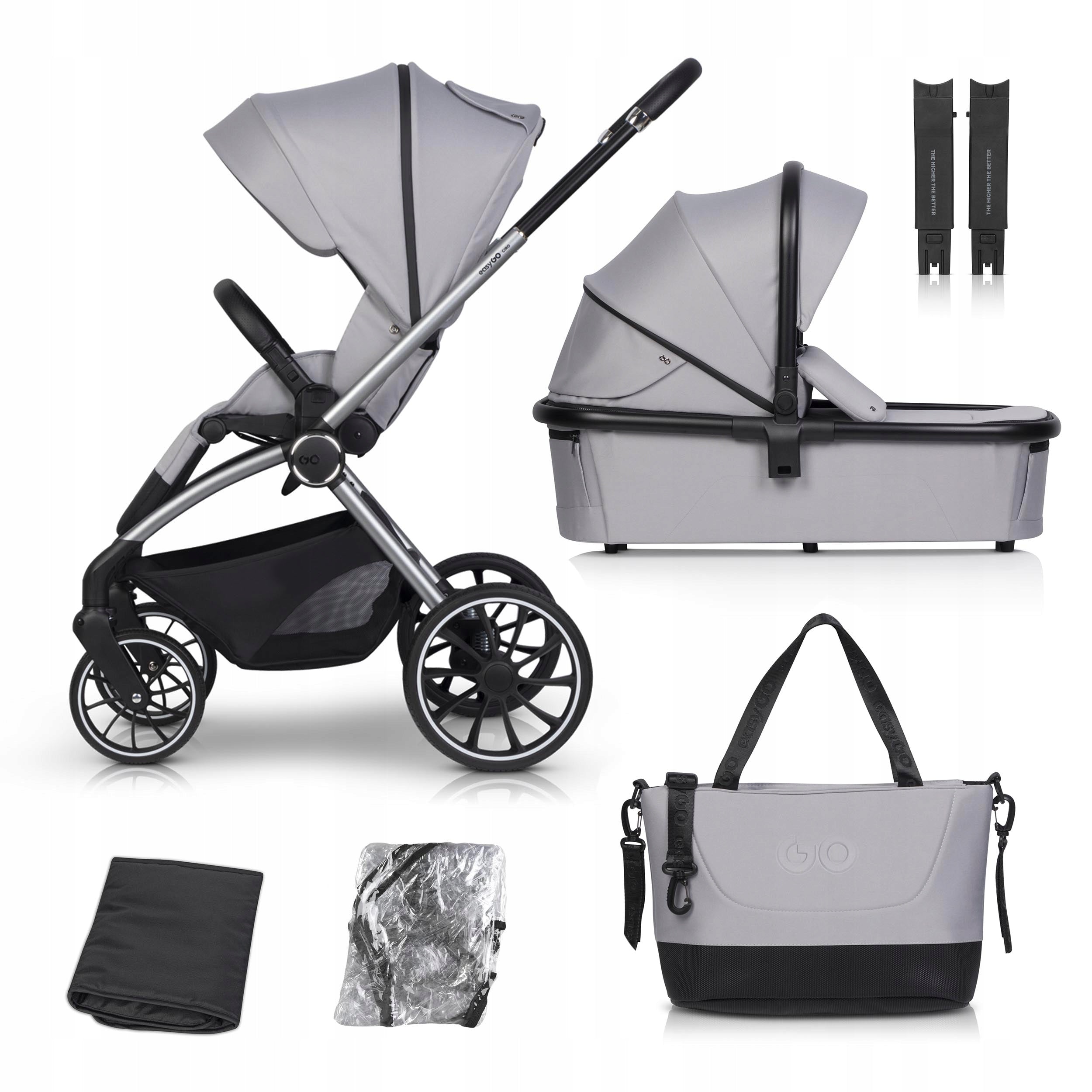 EasyGo Giro Cloud Gray Stroller 2in1 Multifunctional