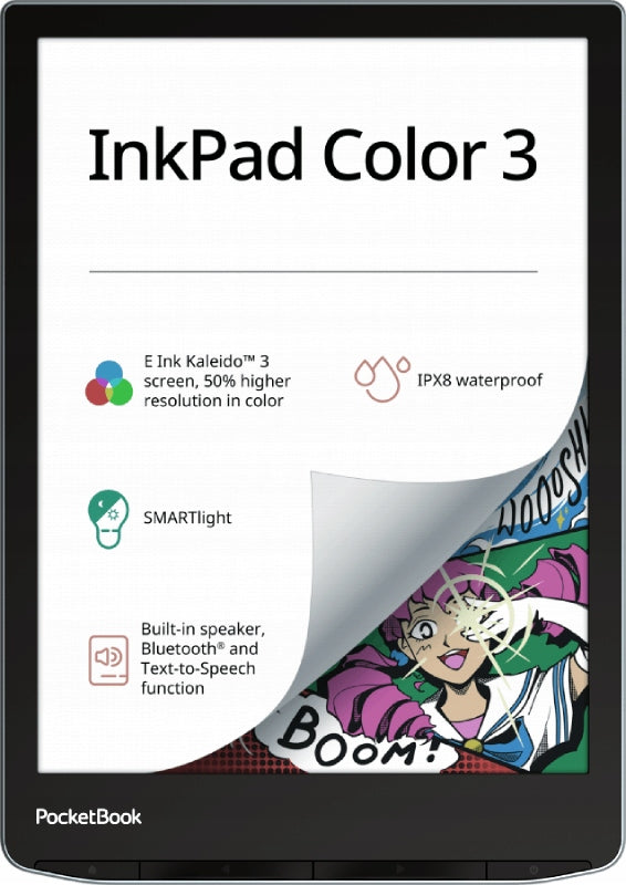 Ebook Tablet PocketBook InkPad Color 3 E Ink 32GB 7,8 Cali Speaker Packaging status original