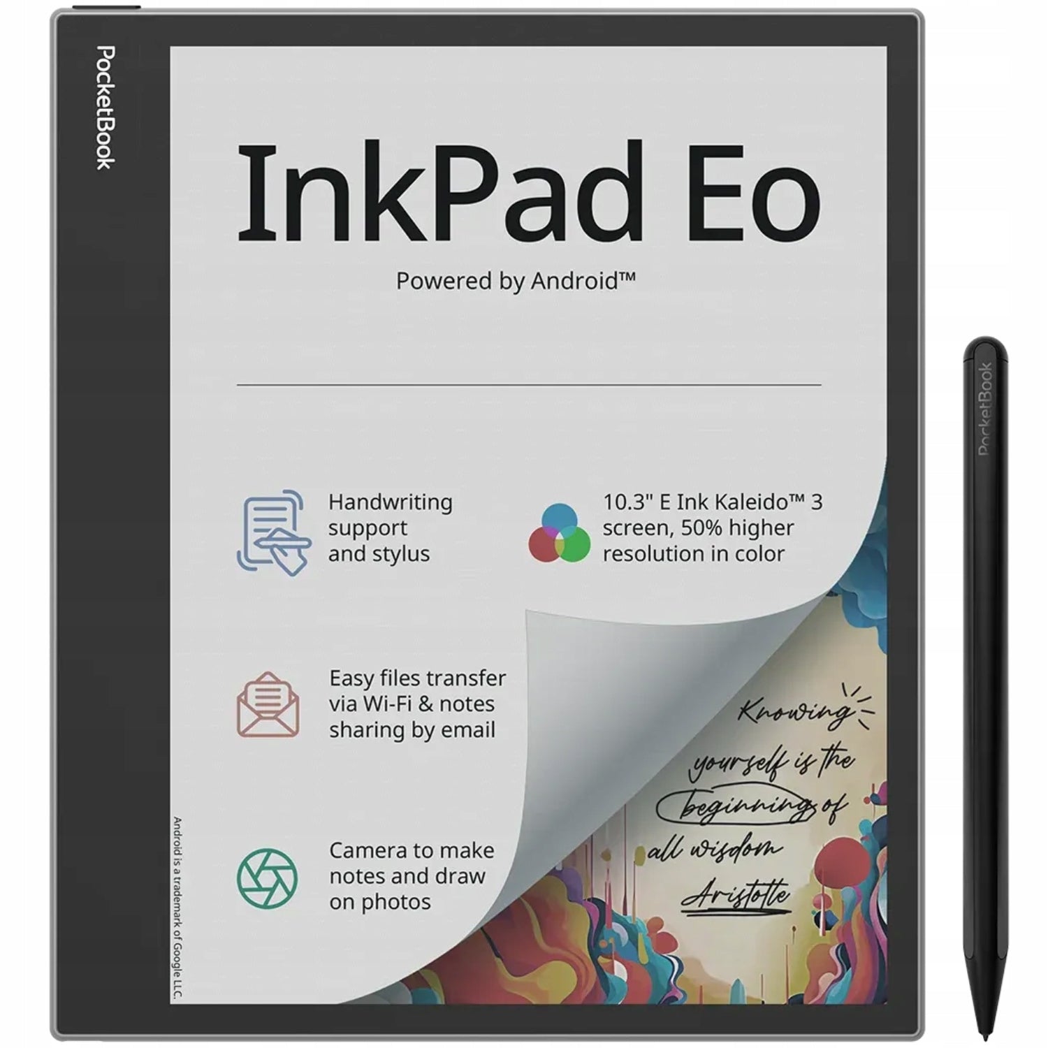 Ebook Tablet PocketBook Inkpad Eo 64GB 10,3 Cali Speaker + Stylus