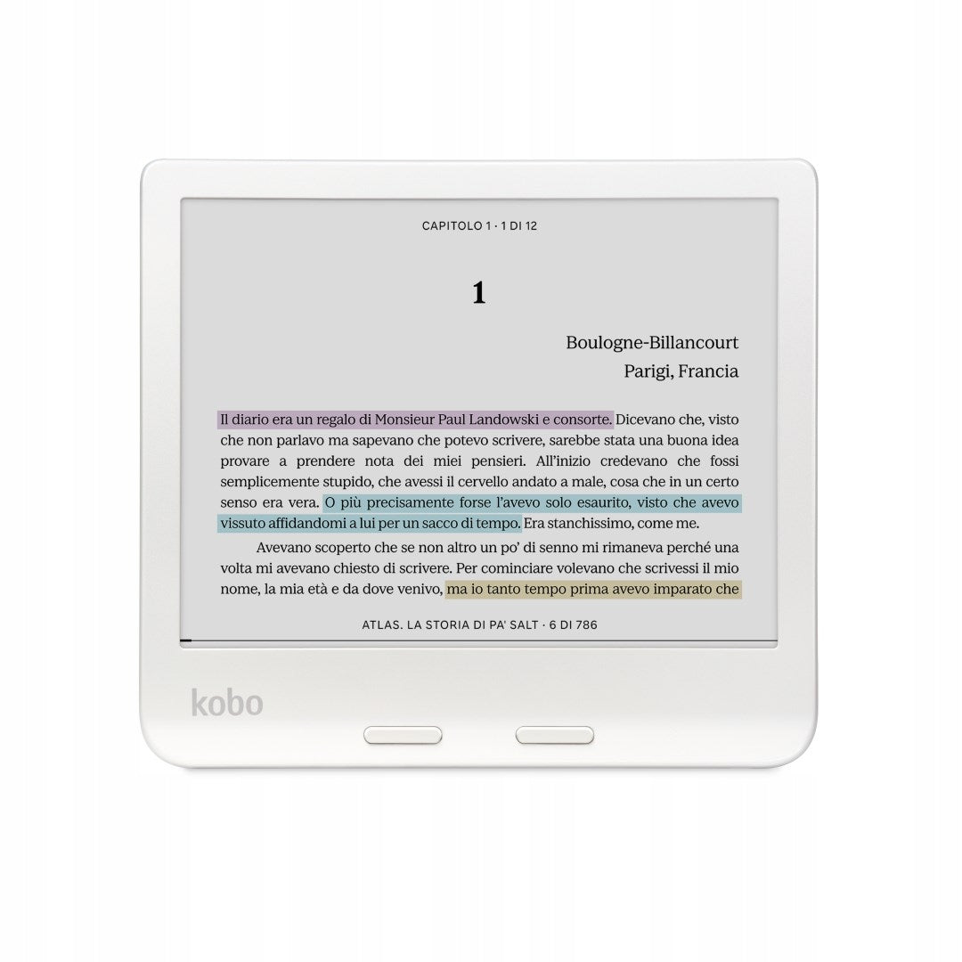 Ebook reader Kobo Libra Colour 7 EInk Kaleido3 32GB White Color white