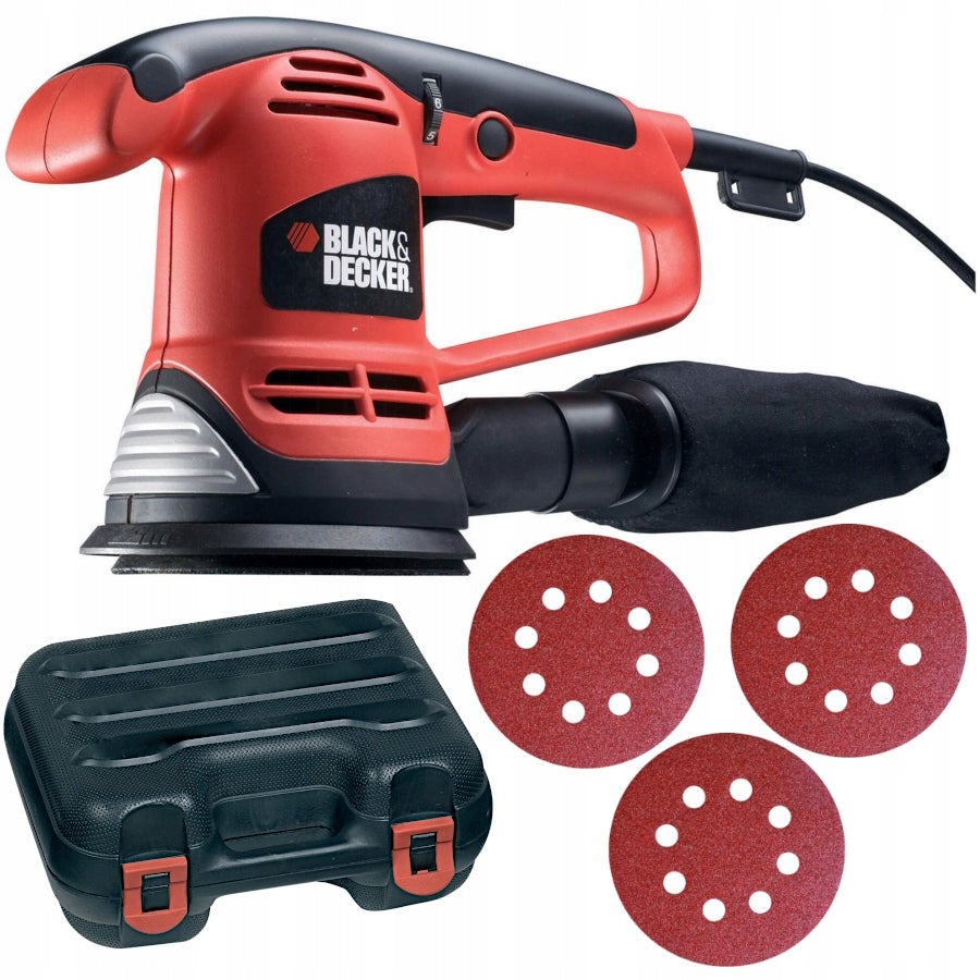 Eccentric grinding machine 480W 125mm suitcase + akc Black Decker KA191EK