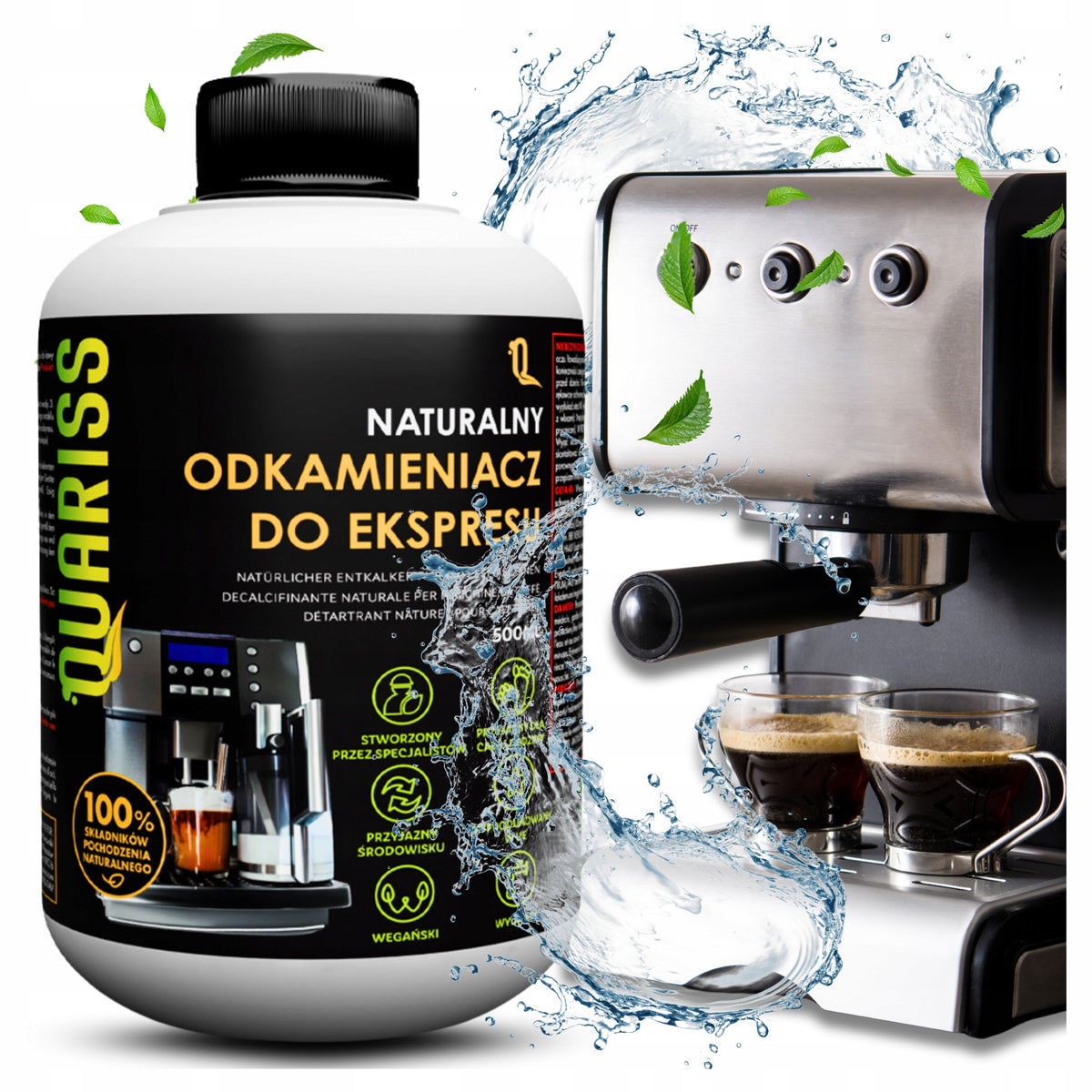 Ecological Descaler of Espresso Machines and Kettles Natural Liquid STRONG 500ml