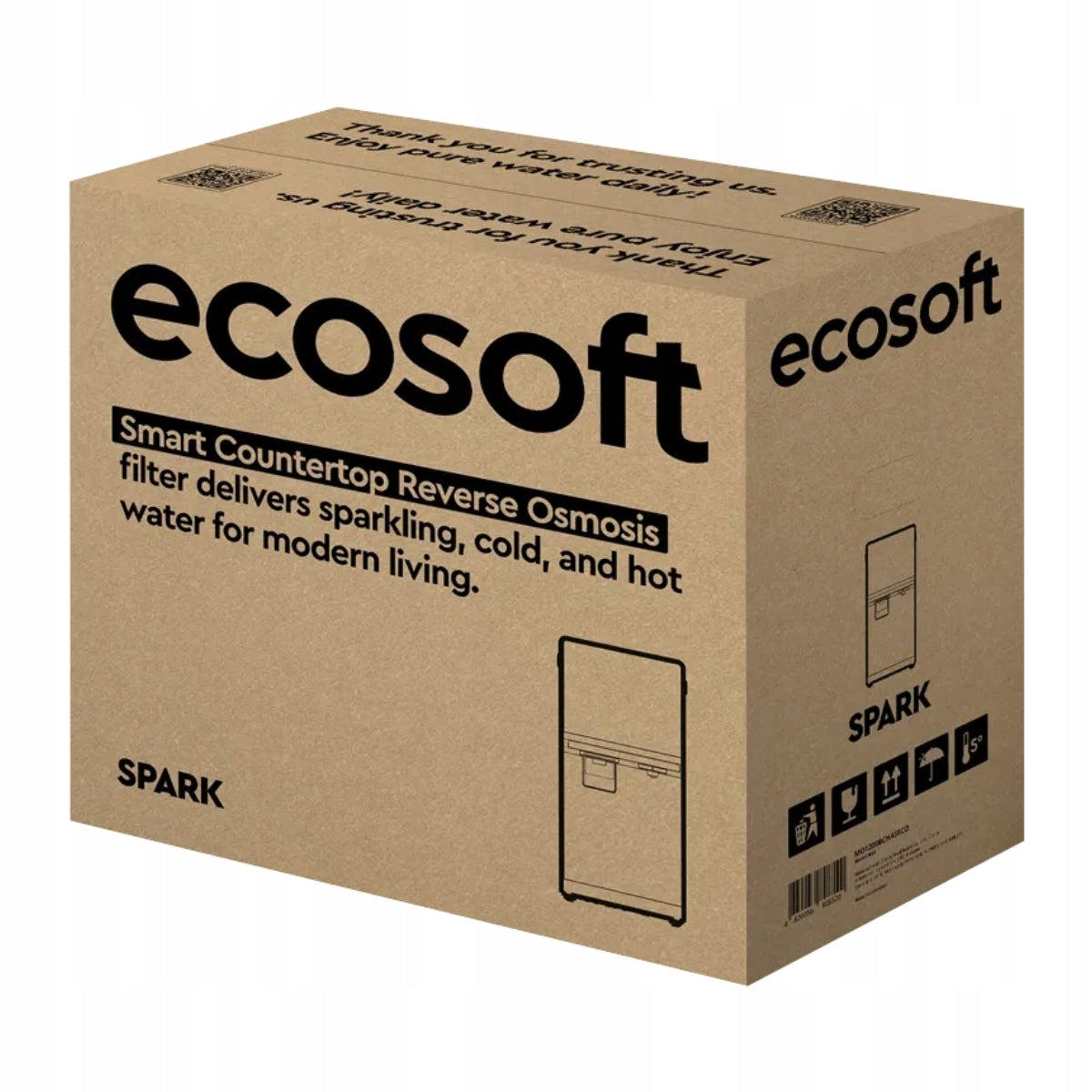 Ecosoft SPARK RO countertop water dispenser, sparkling water, cold and hot Packaging status original