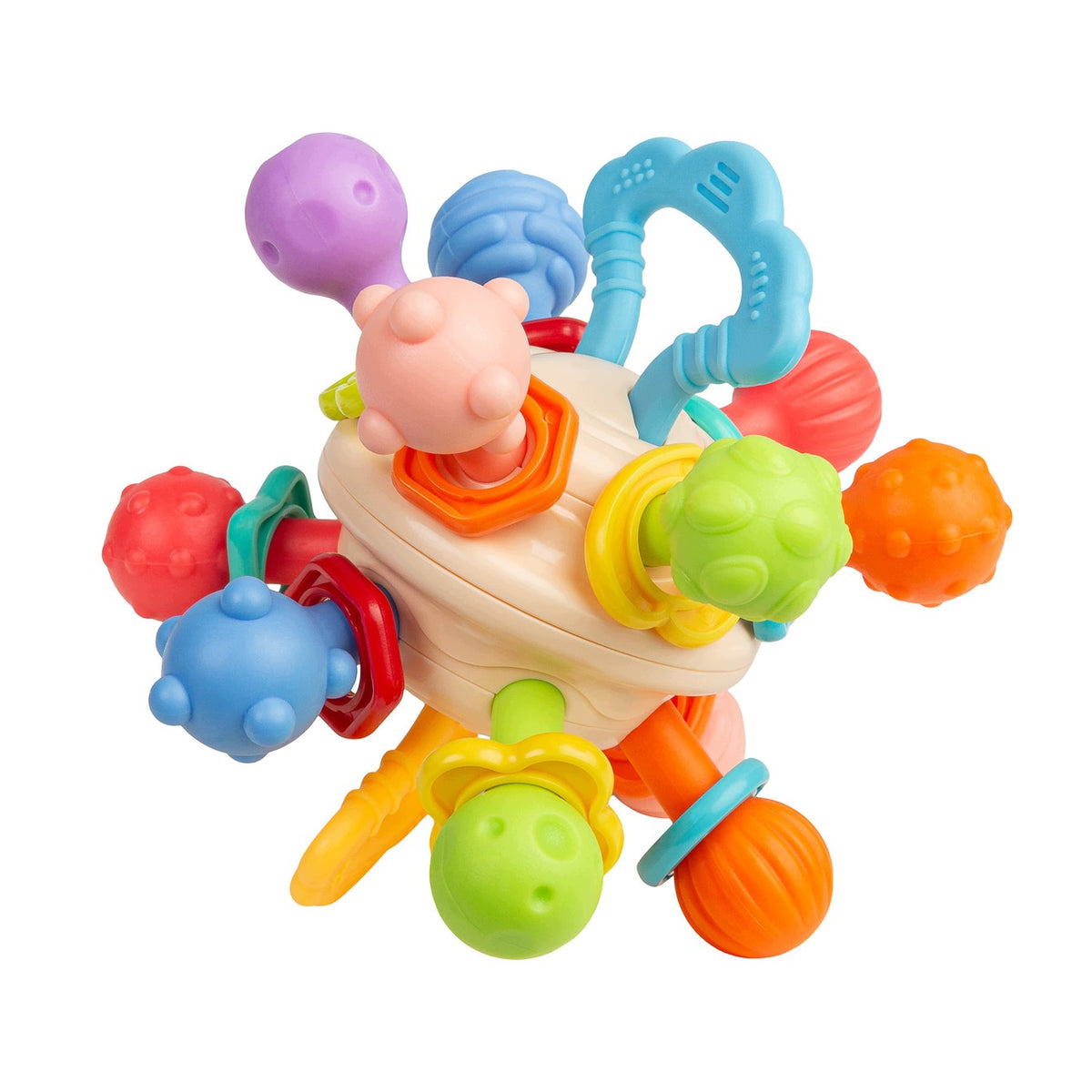 Educational 2in1 Baby Rattle and Teether Teething Toyz