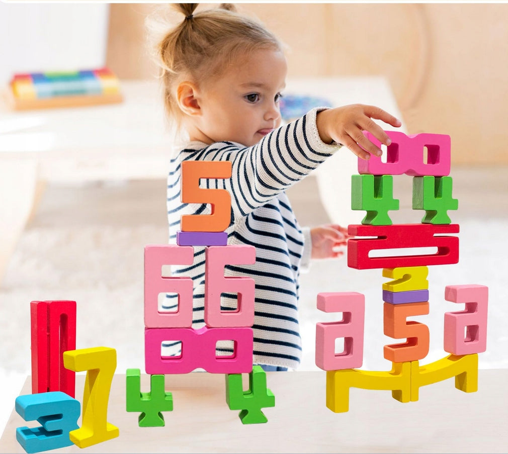 Educational Blocks Wooden Numbers Montessori Learning to Count DORIS Brand Doris