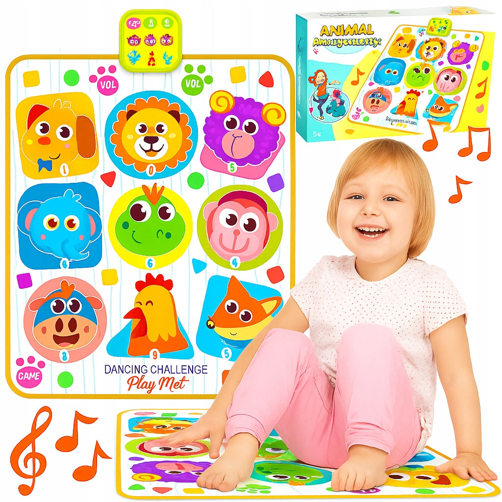 Educational Dancing Mat Interactive Game For Kids Animals Gift