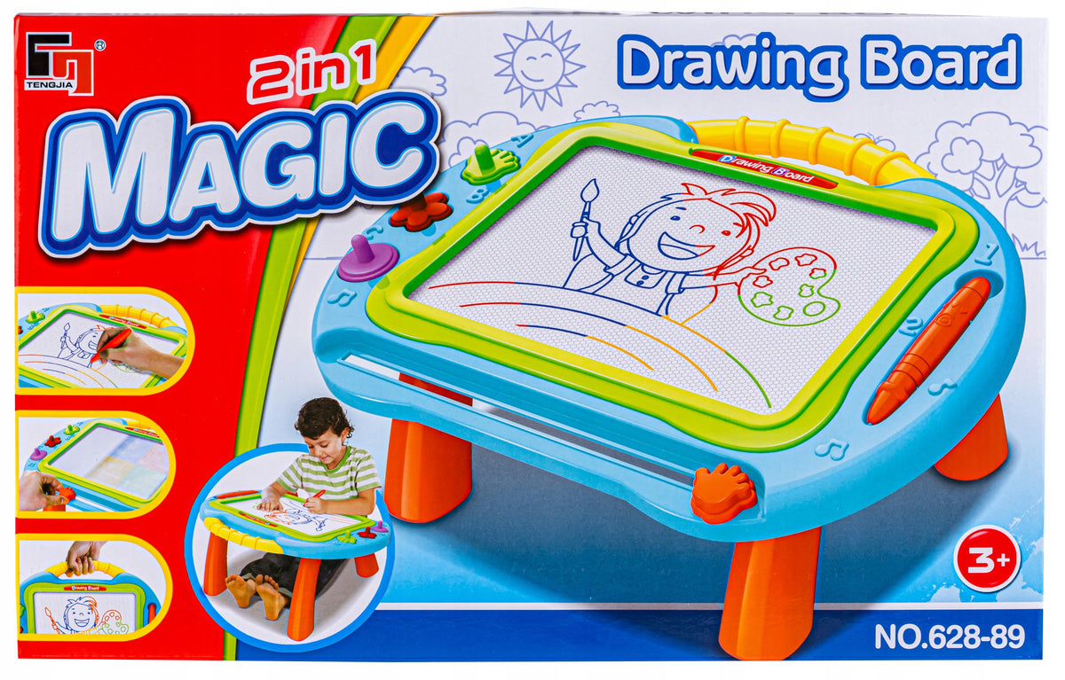 Educational Drawing Board for Children 2in1 Magic Drawing Board Writing Table Brand DK