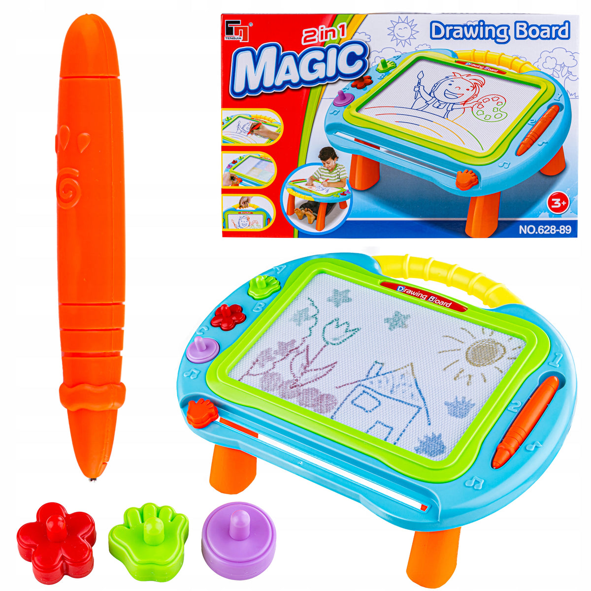 Educational Drawing Board for Children 2in1 Magic Drawing Board Writing Table