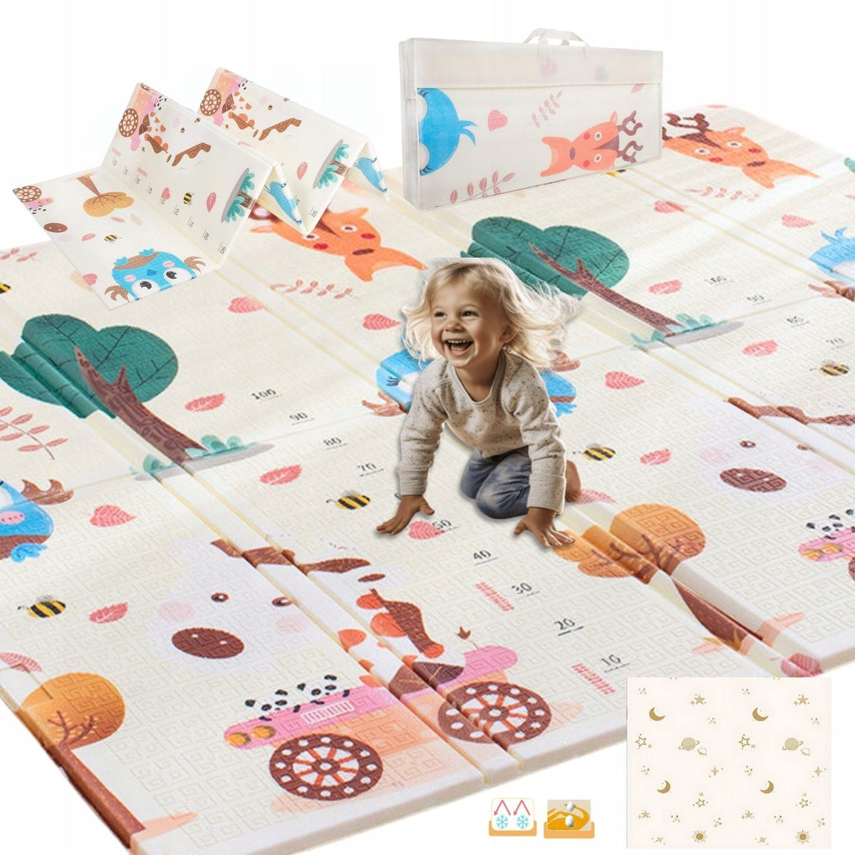 Educational Foam Mat for Children Large 200x150cm Growth Measure