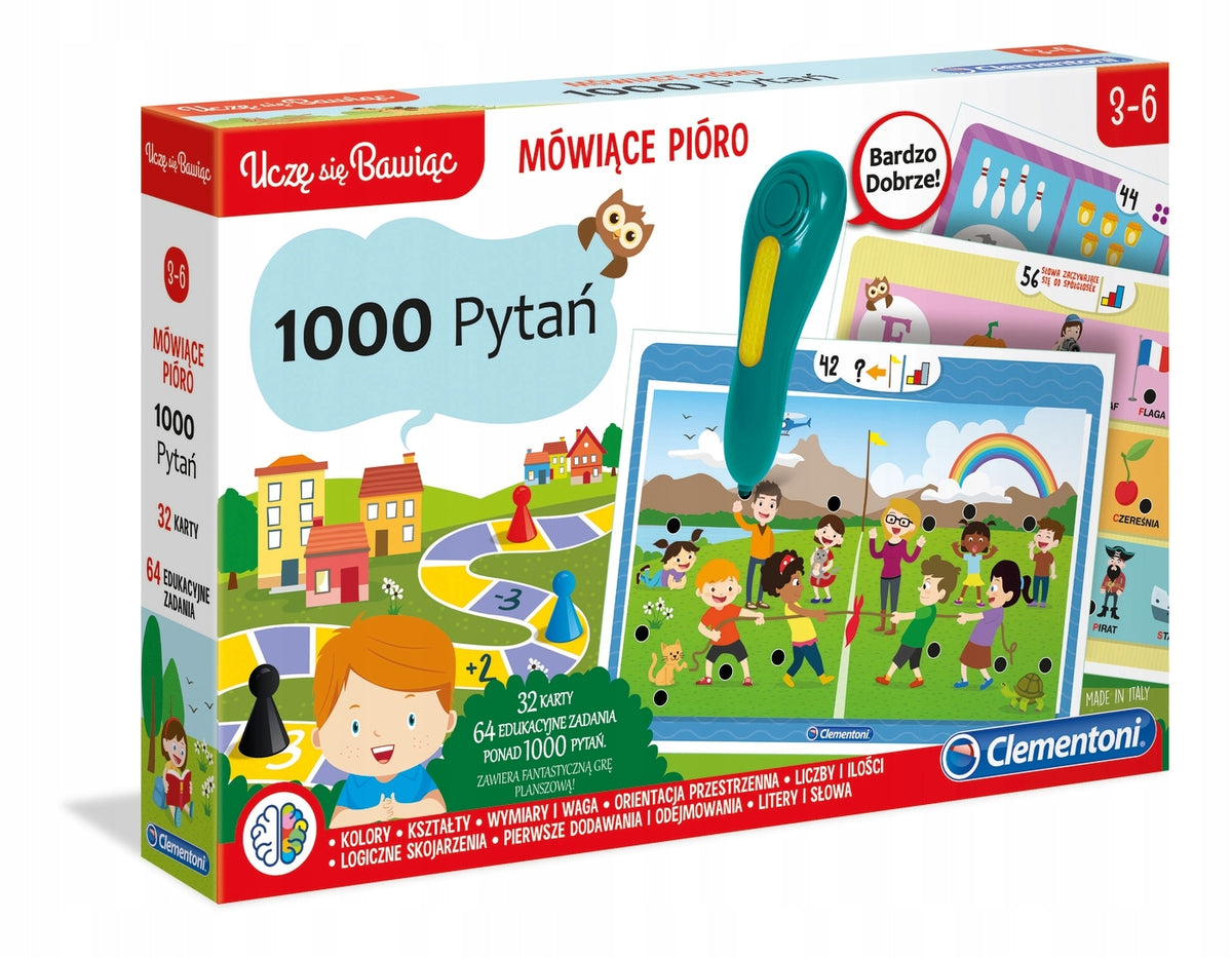 Educational Game Talking Pen 1000 Questions Magic Pen Clementoni