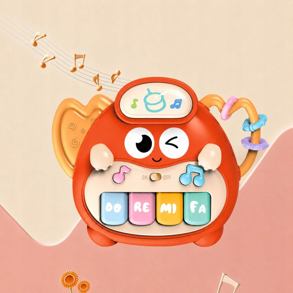 Educational Interactive Musical Toy Crab Piano Rattle Melodies Product weight with unit packaging 0.229 kg