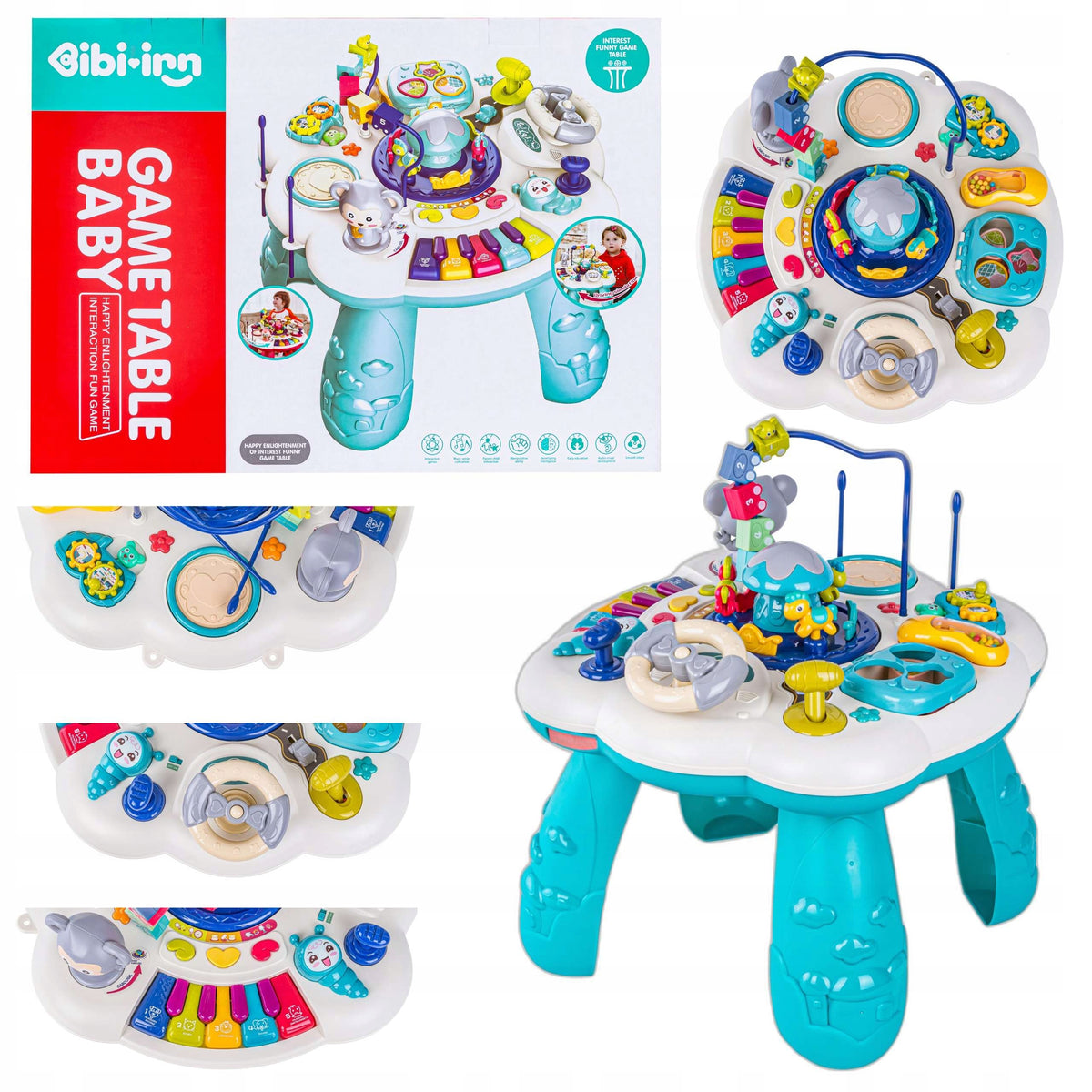 Educational Interactive Table Organs Cymbals Melodies Animal Microphone