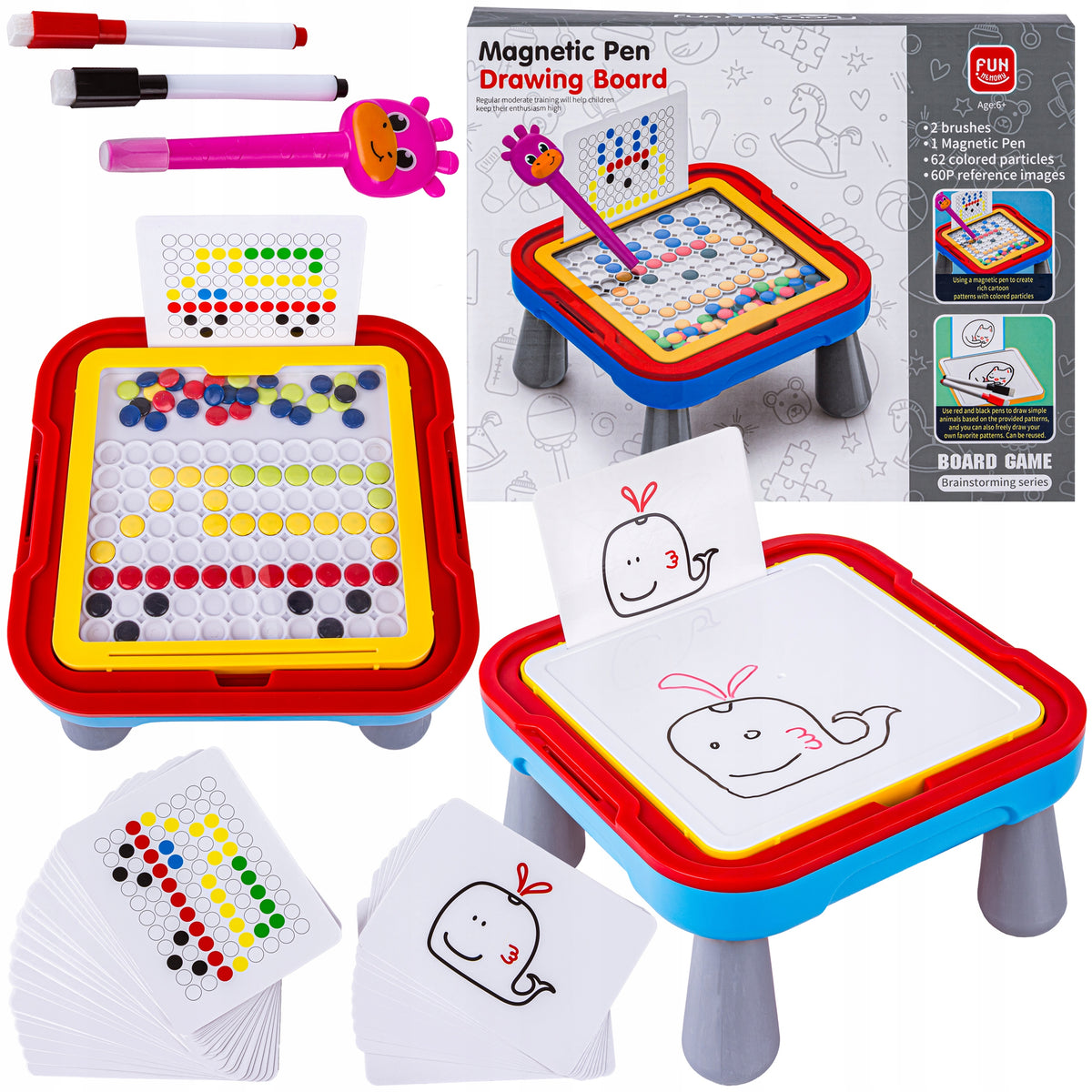 Educational MAGNETIC ERASABLE DRY erase BOARD 2IN1 TABLE Pens