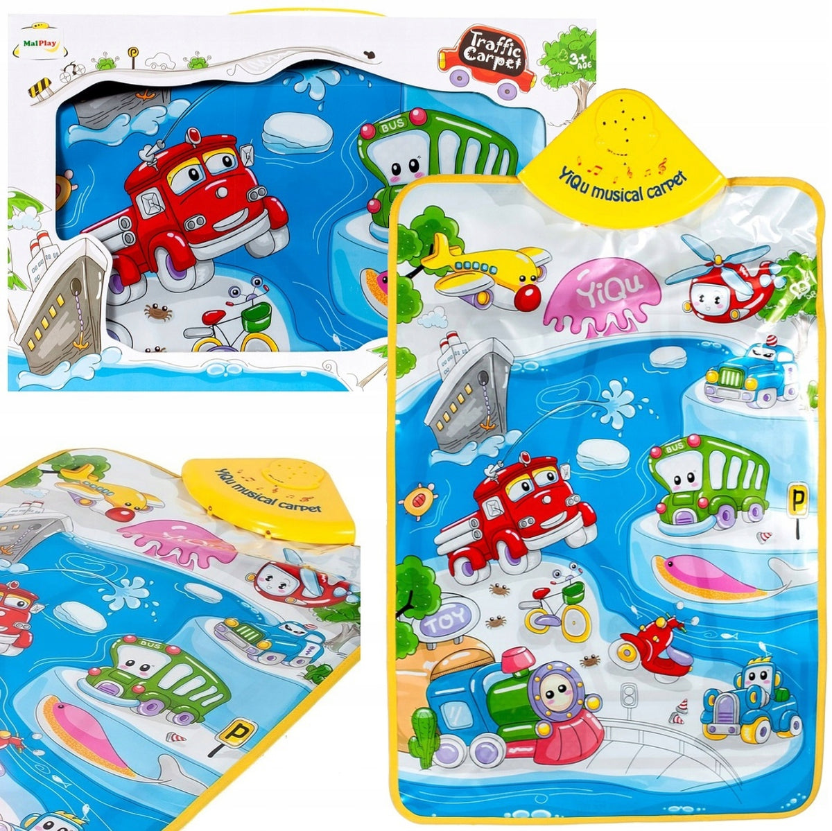 Educational MAT Interactive MUSICAL CARS FOR BABIES Children 60x40 Packaging status original