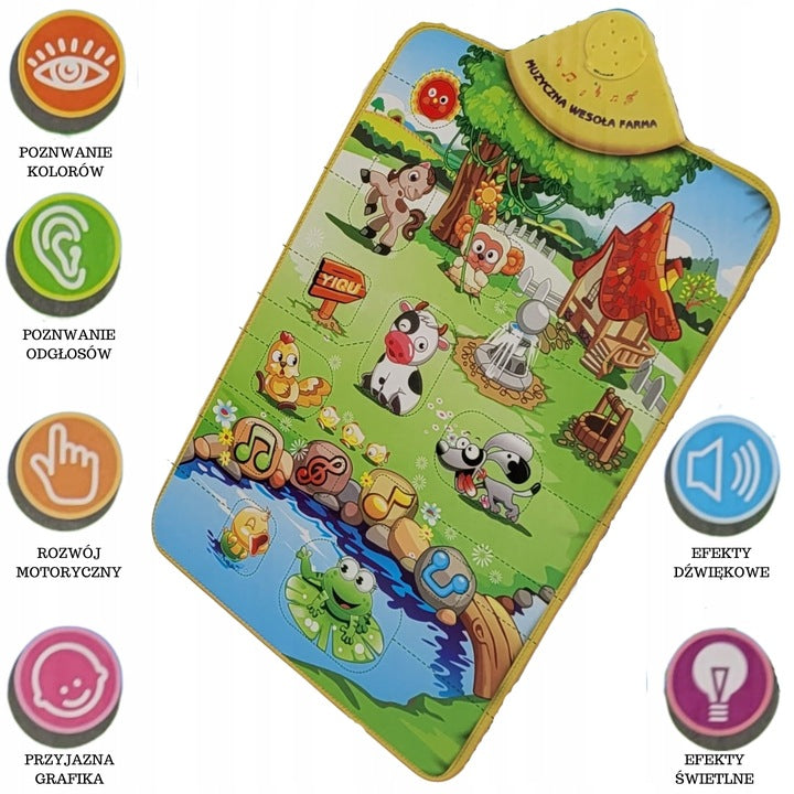 Educational MAT MUSICAL FARM INTERACTIVE Animal SOUNDS