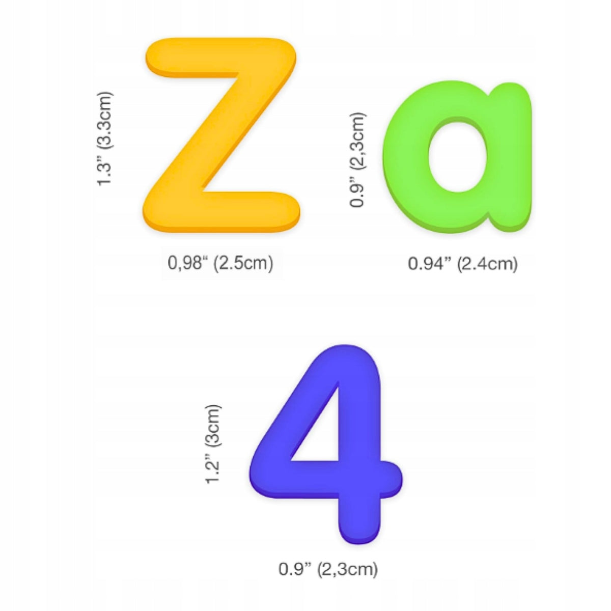 Educational Magnets Letters and Numbers 80 el. Alphabet Numbers Montessori Learning Packaging status original