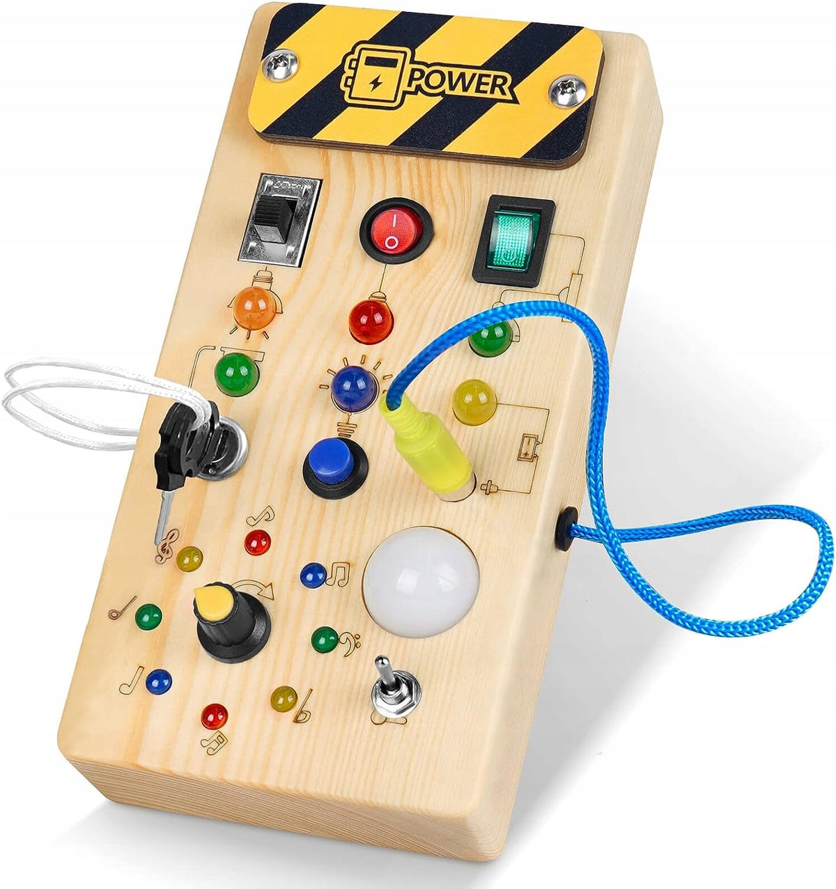 Educational Manipulation Board Wooden Sensory LED Learning Montessori
