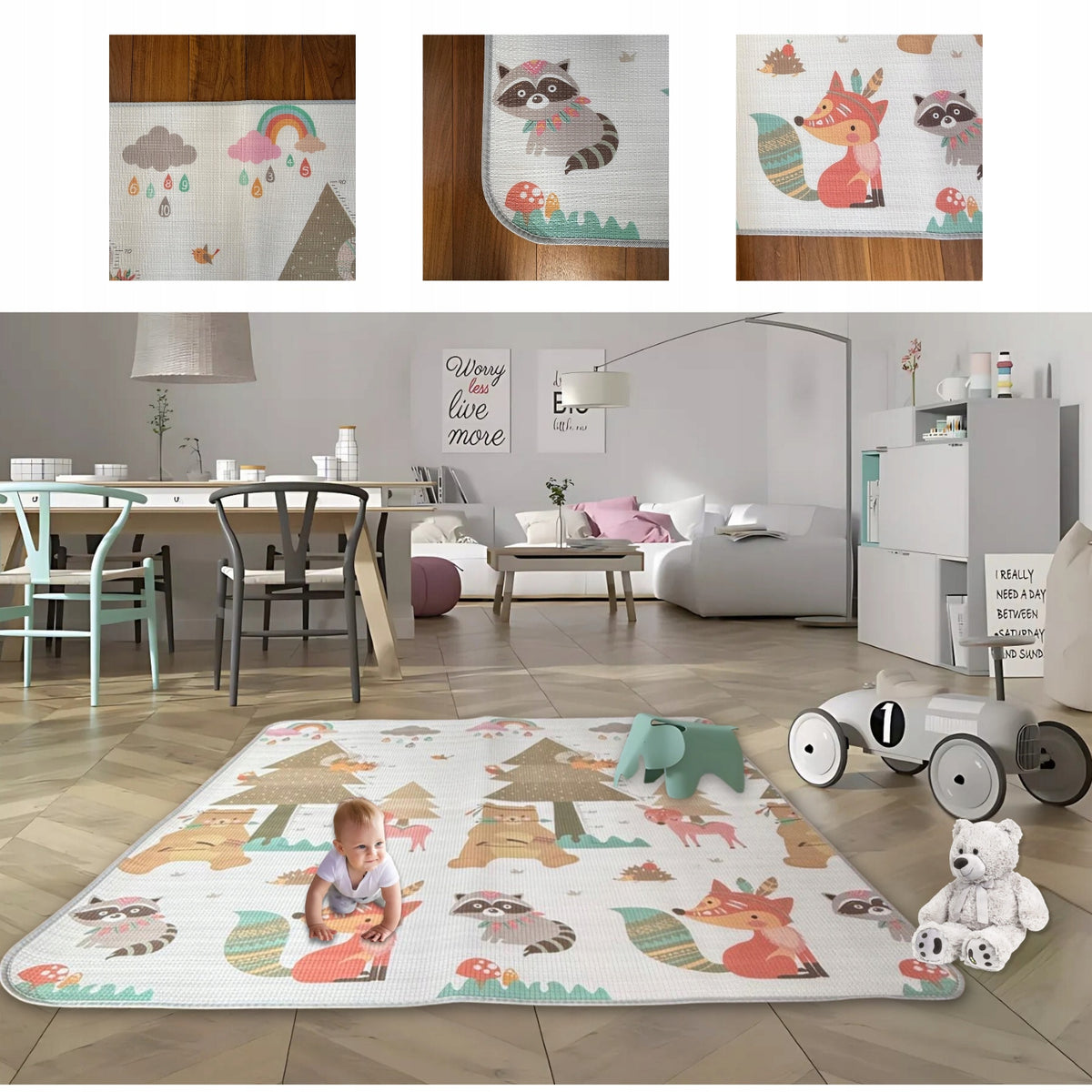 Educational Mat Foam Thermal Folding Mat for Children CARPET 180x180cm Packaging status original