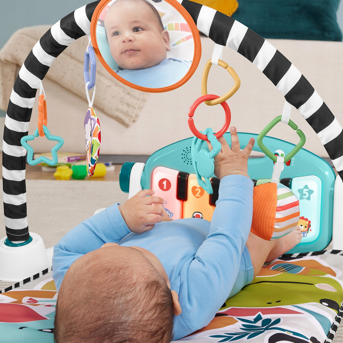 Educational Mat with Piano Musical Animals HWY57 Fisher Price Color multicolor