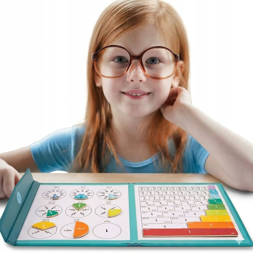 Educational Math Fraction Learning Kit for Kids MAGNETIC Hard-er Packaging status original