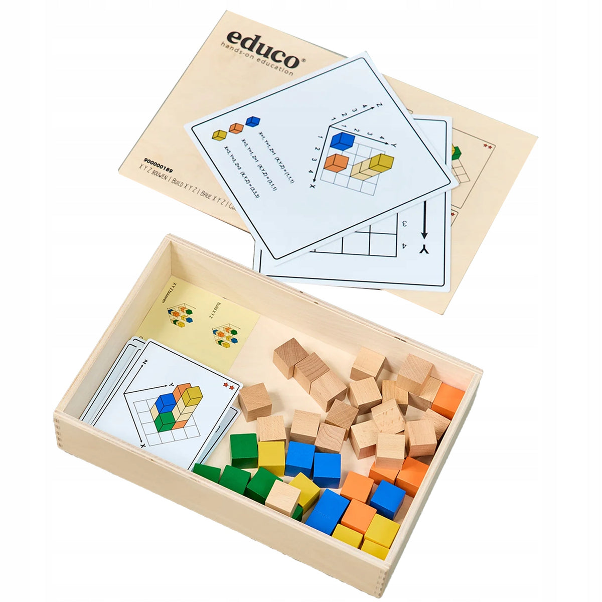 Educational Math Game for Kids +4 Wooden Blocks XYZ Montessori Manufacturer code 8719924061104